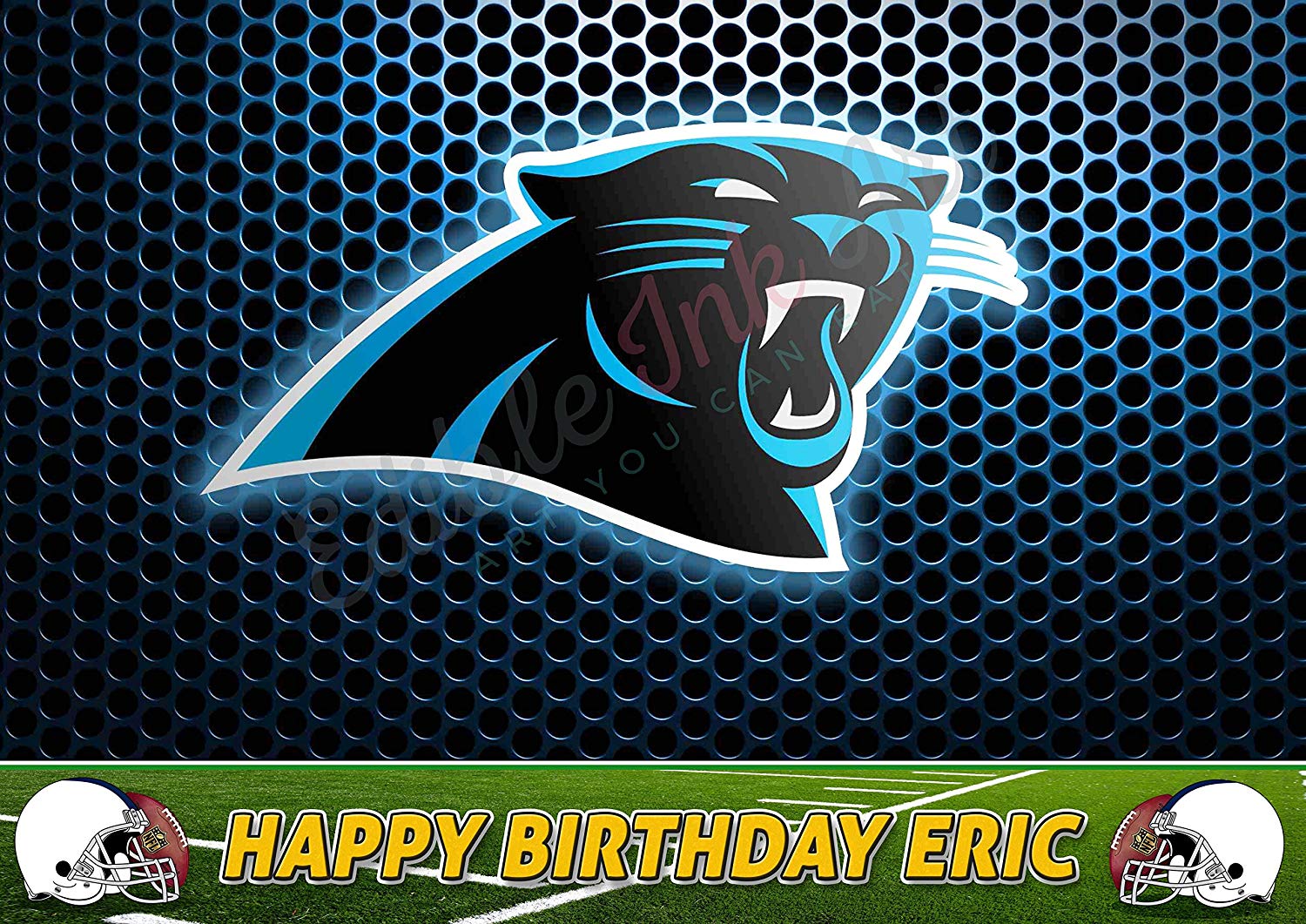 Carolina Panthers FootBall Edible Cake Topper