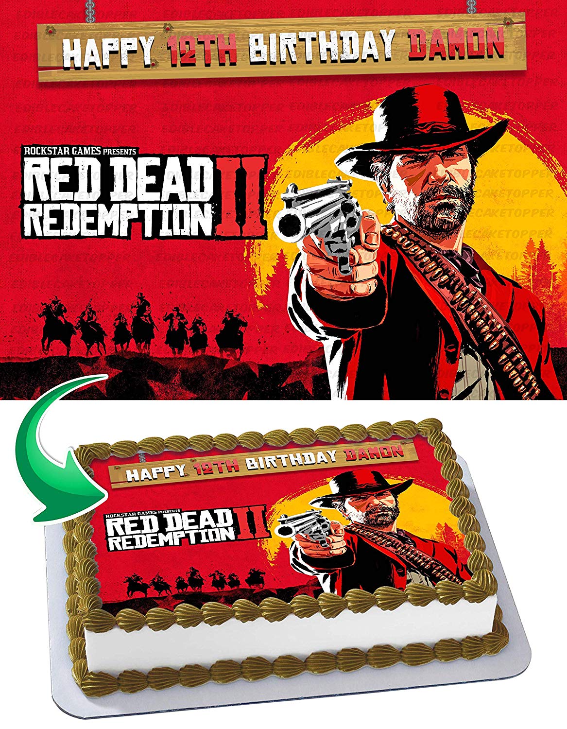 Red Dead Redemption Edible Cake Topper