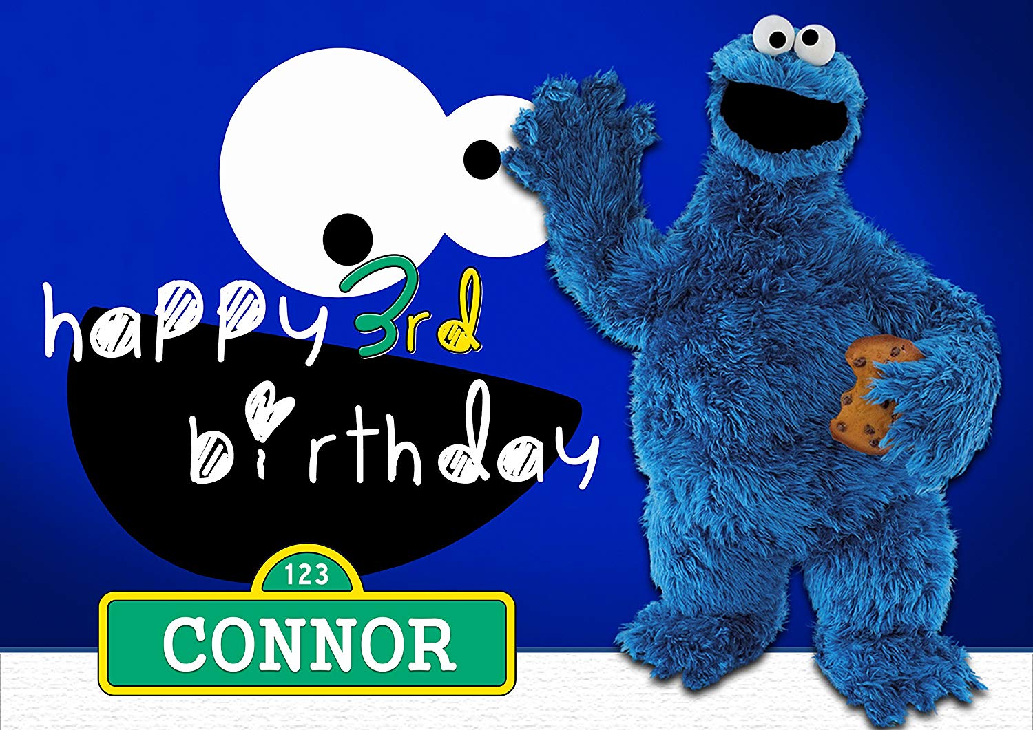 Cookie Monster Sesame Street Edible Cake Topper