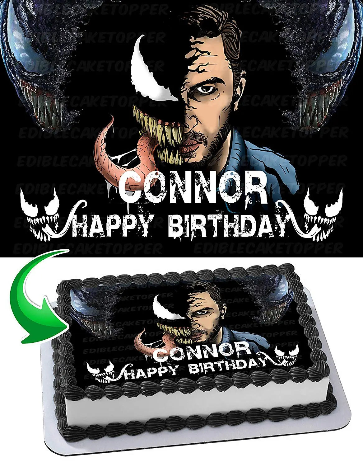 Venom Edible Cake Topper