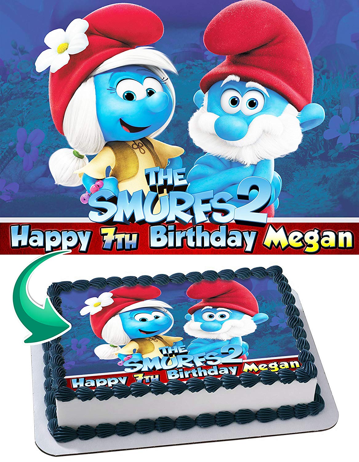 The Smurfs Edible Cake Topper