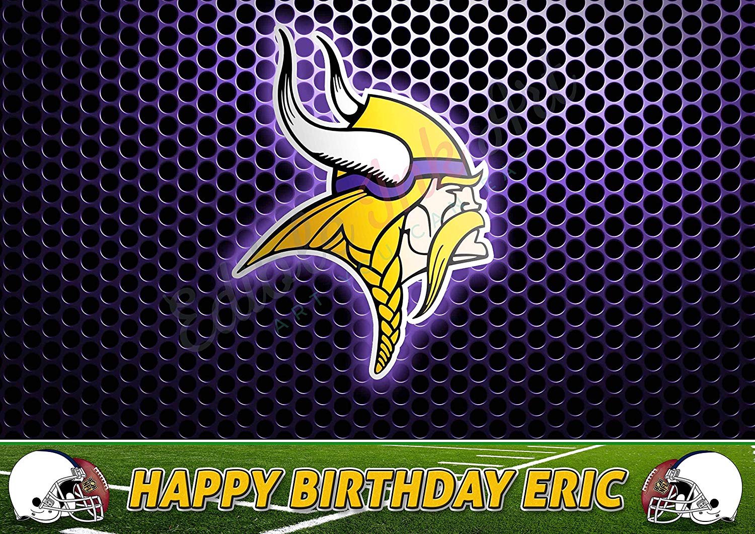 Minnesota Vikings FootBall Edible Cake Topper