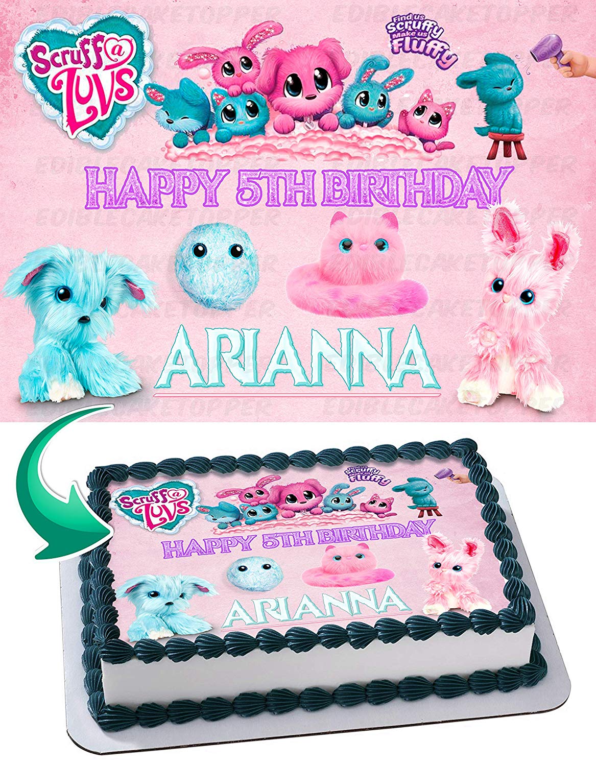 Scruff A Luvs Edible Cake Topper