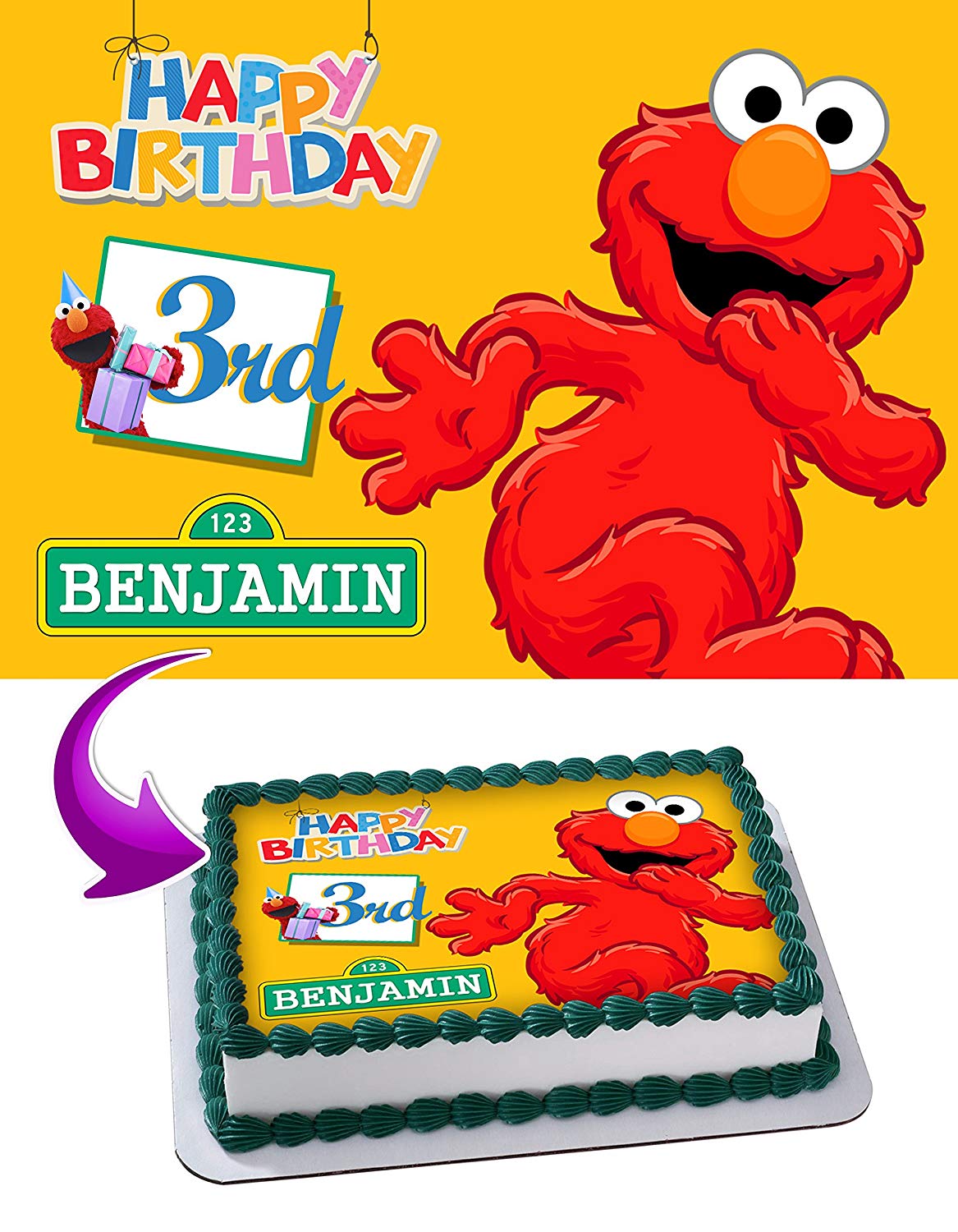 Elmho Sesame Edible Cake Topper