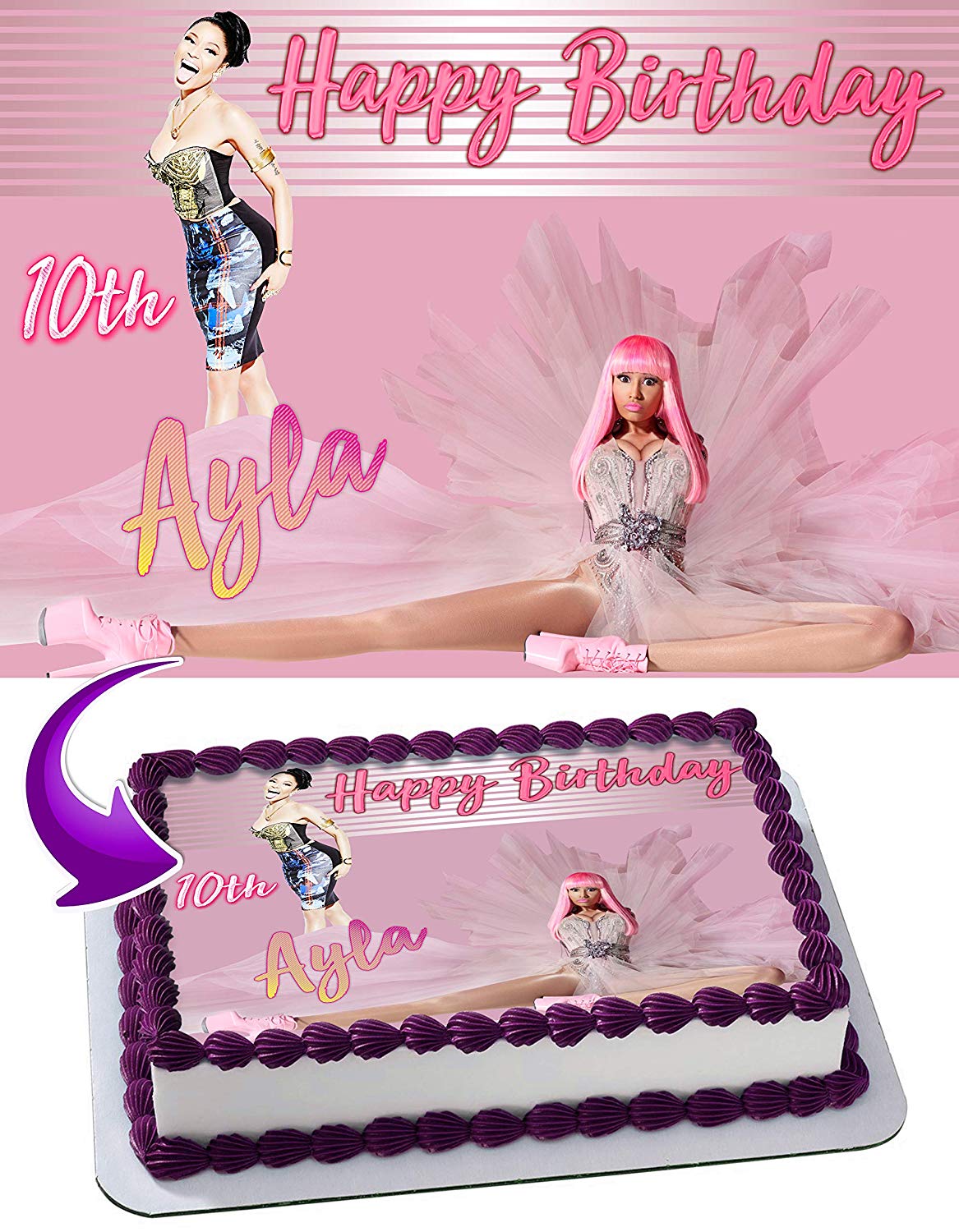 Nicki Minaj Edible Cake Topper