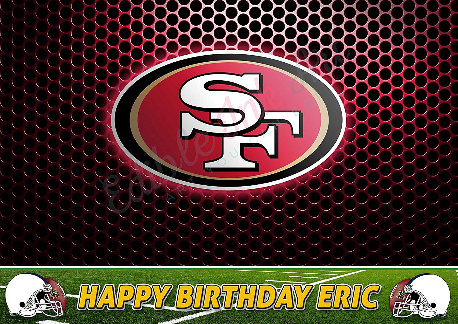 San Francisco 49ers FootBall Edible Cake Topper