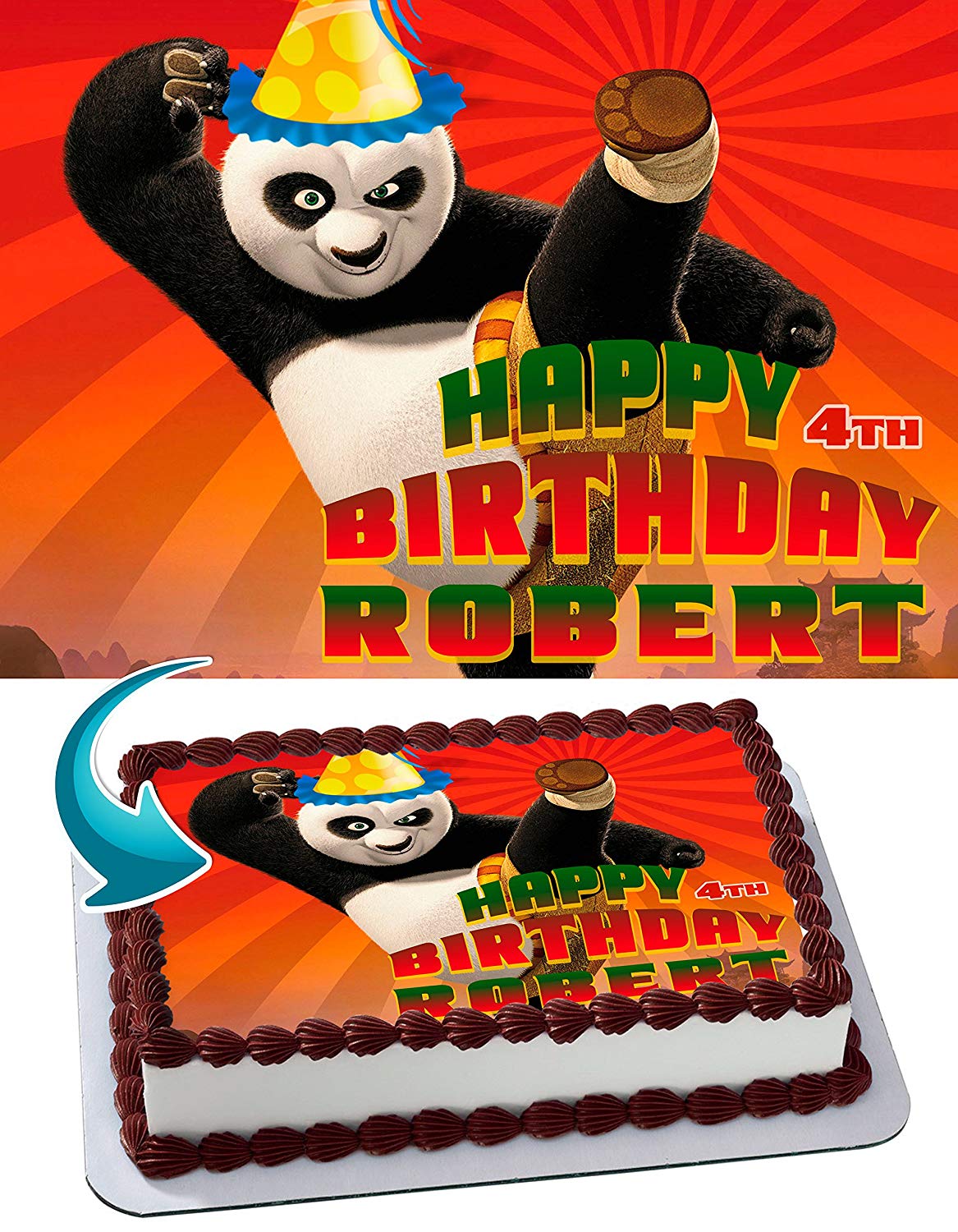 Kung Fu Panda KKF Edible Cake Topper