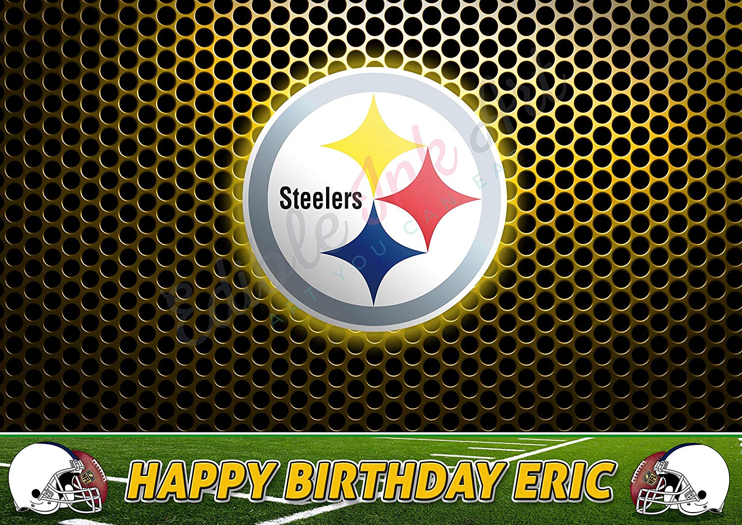 Pittsburgh Steelers FootBall Edible Cake Topper
