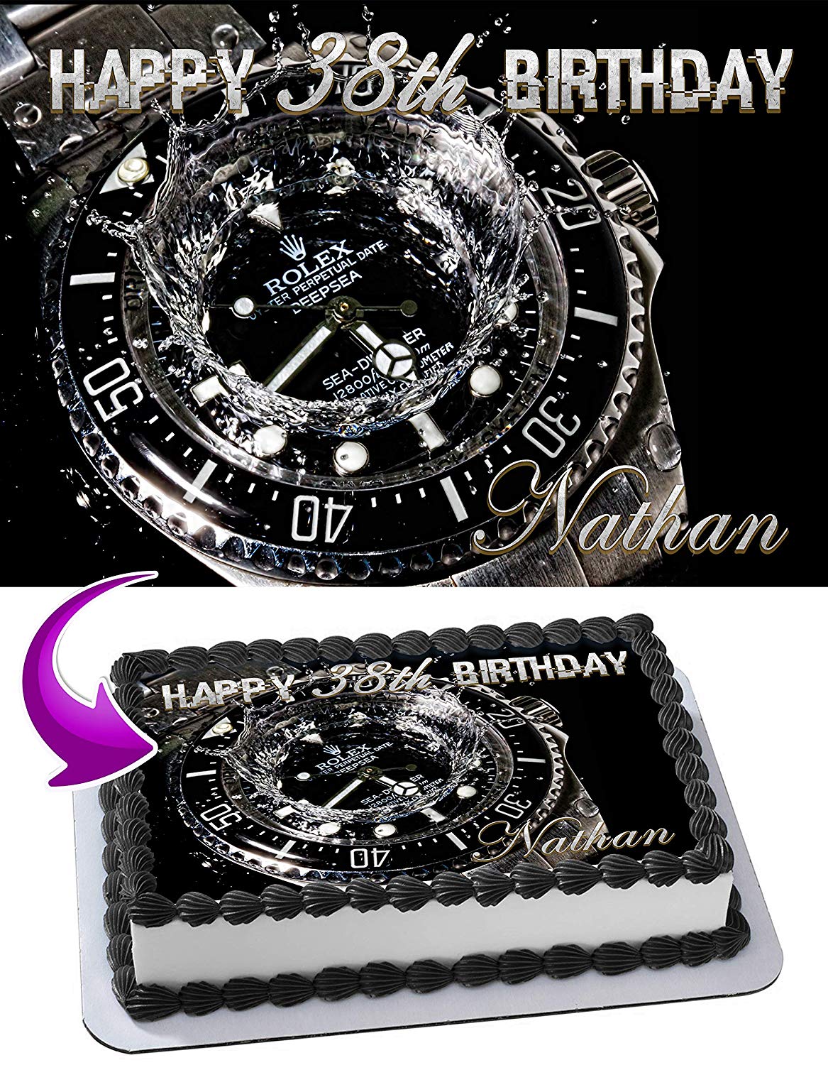 Rolec Watch Edible Cake Topper