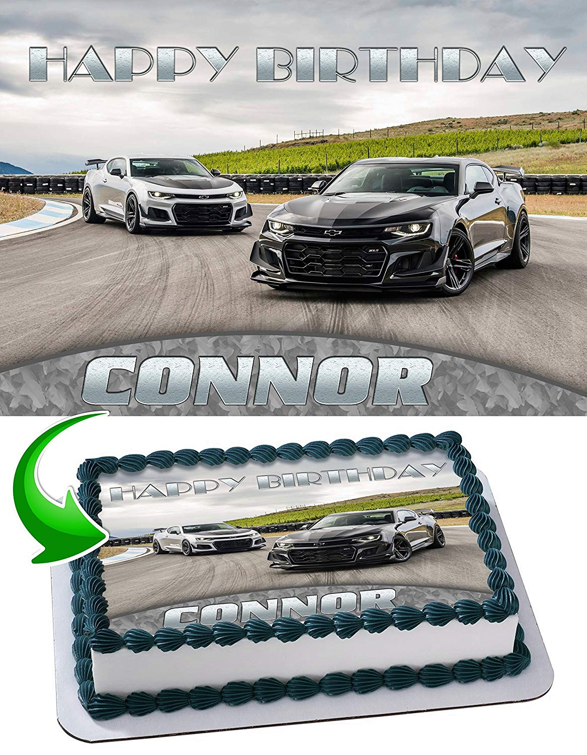 Chevrolet CamaroE Edible Cake Topper