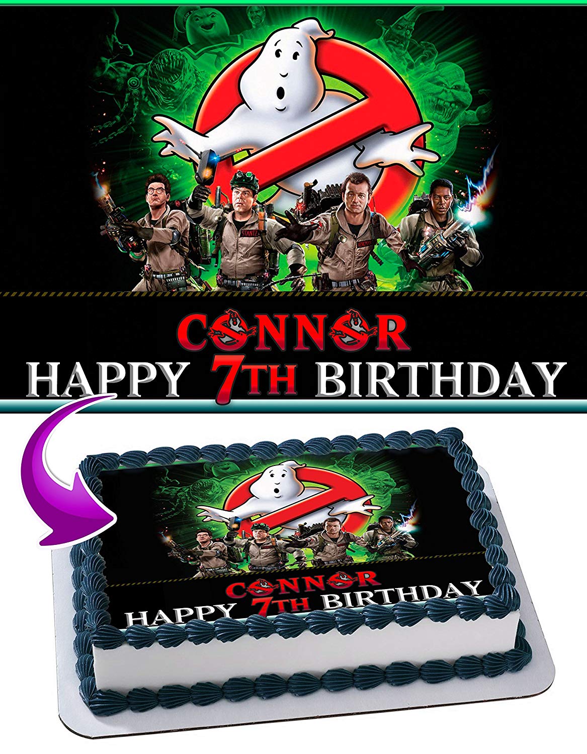Ghostbusters Edible Cake Topper