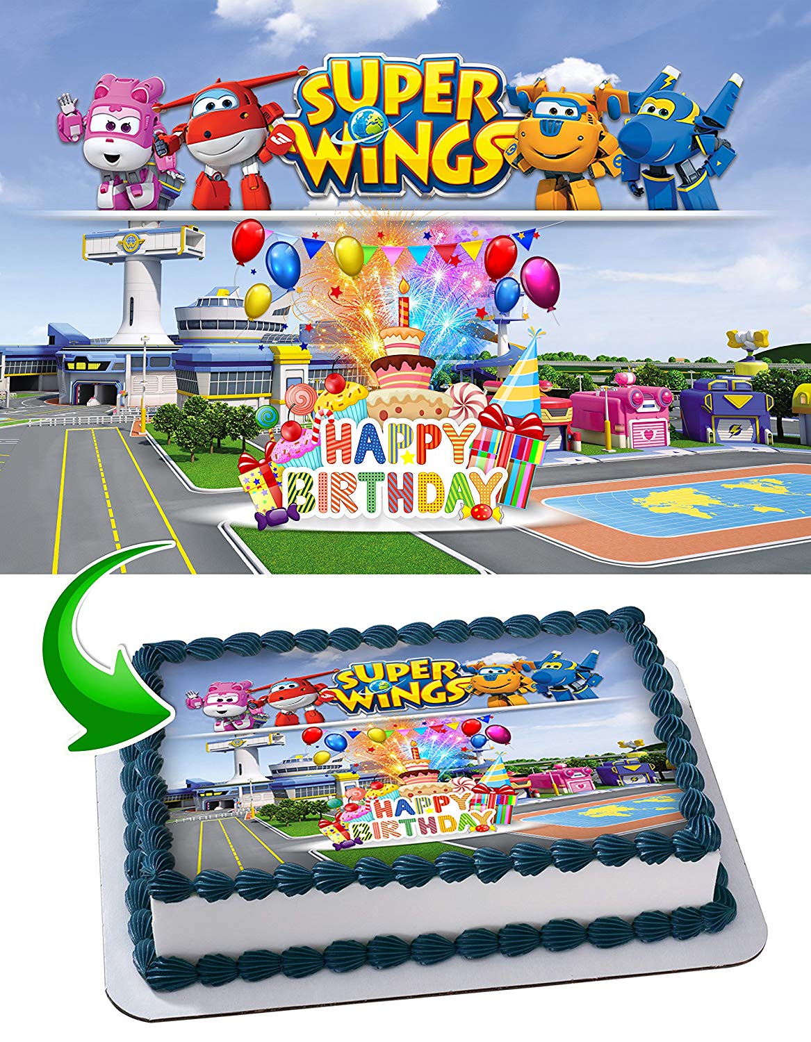 Super Wings SPW Edible Cake Topper