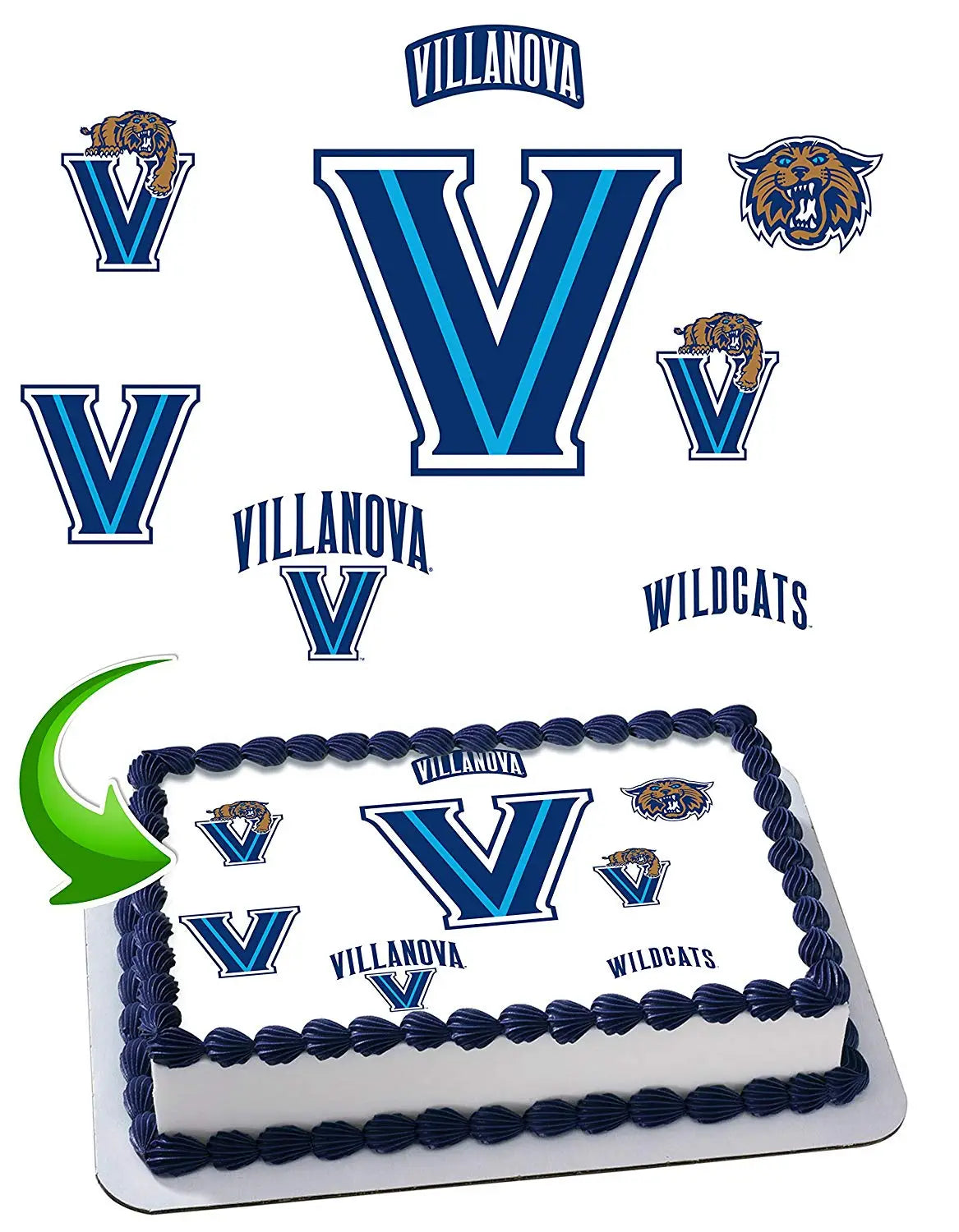 Villanova Wildcats Edible Cake Topper