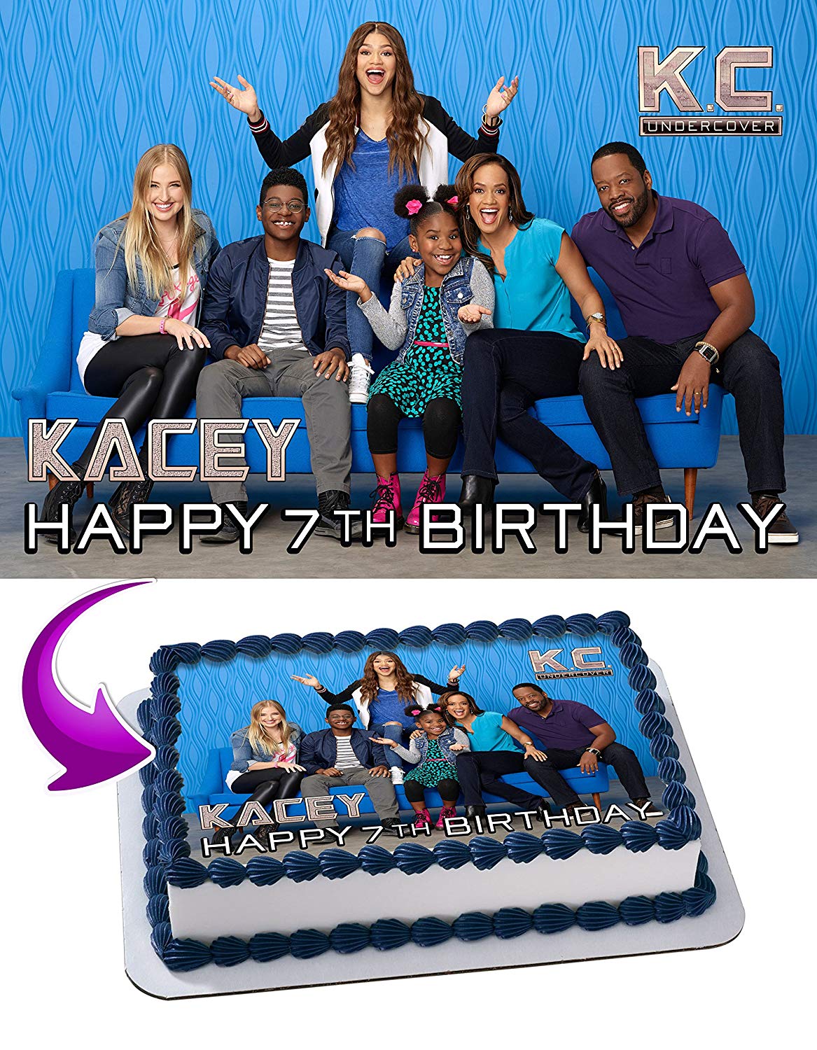 KC Undercover Edible Cake Topper