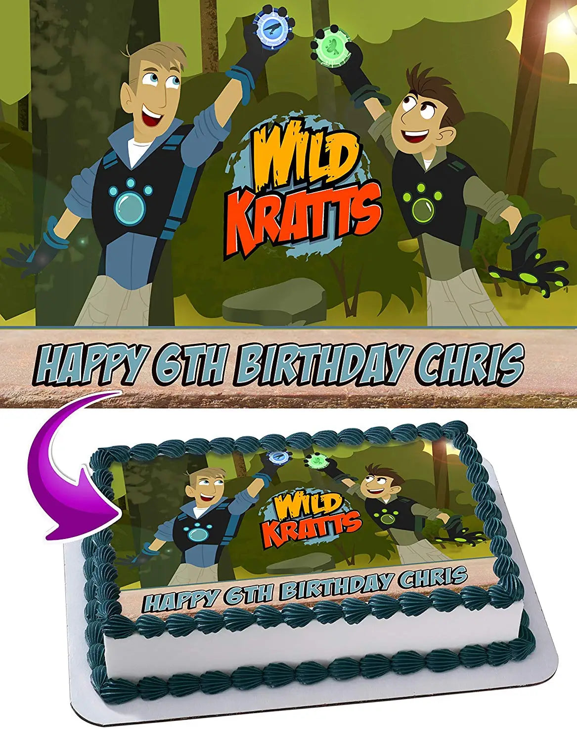 Wild Kratts Edible Cake Topper