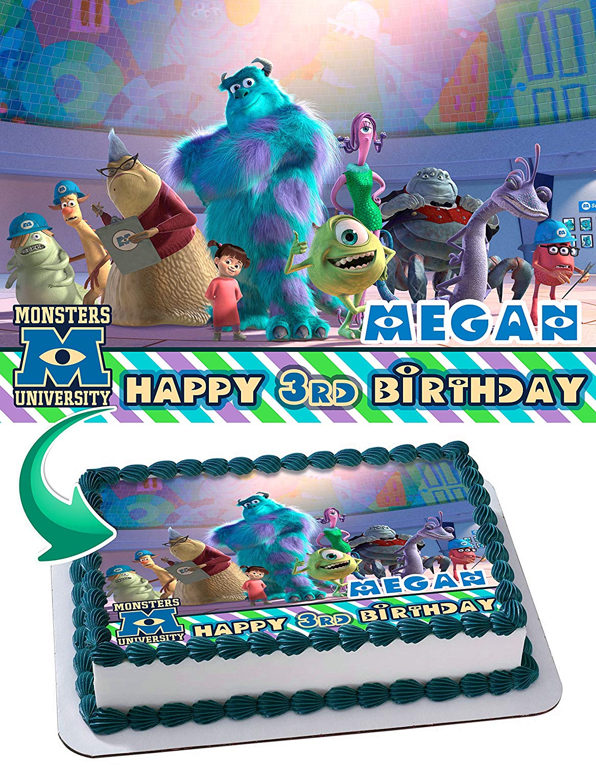 Monsters Inc Topper Edible Cake Topper