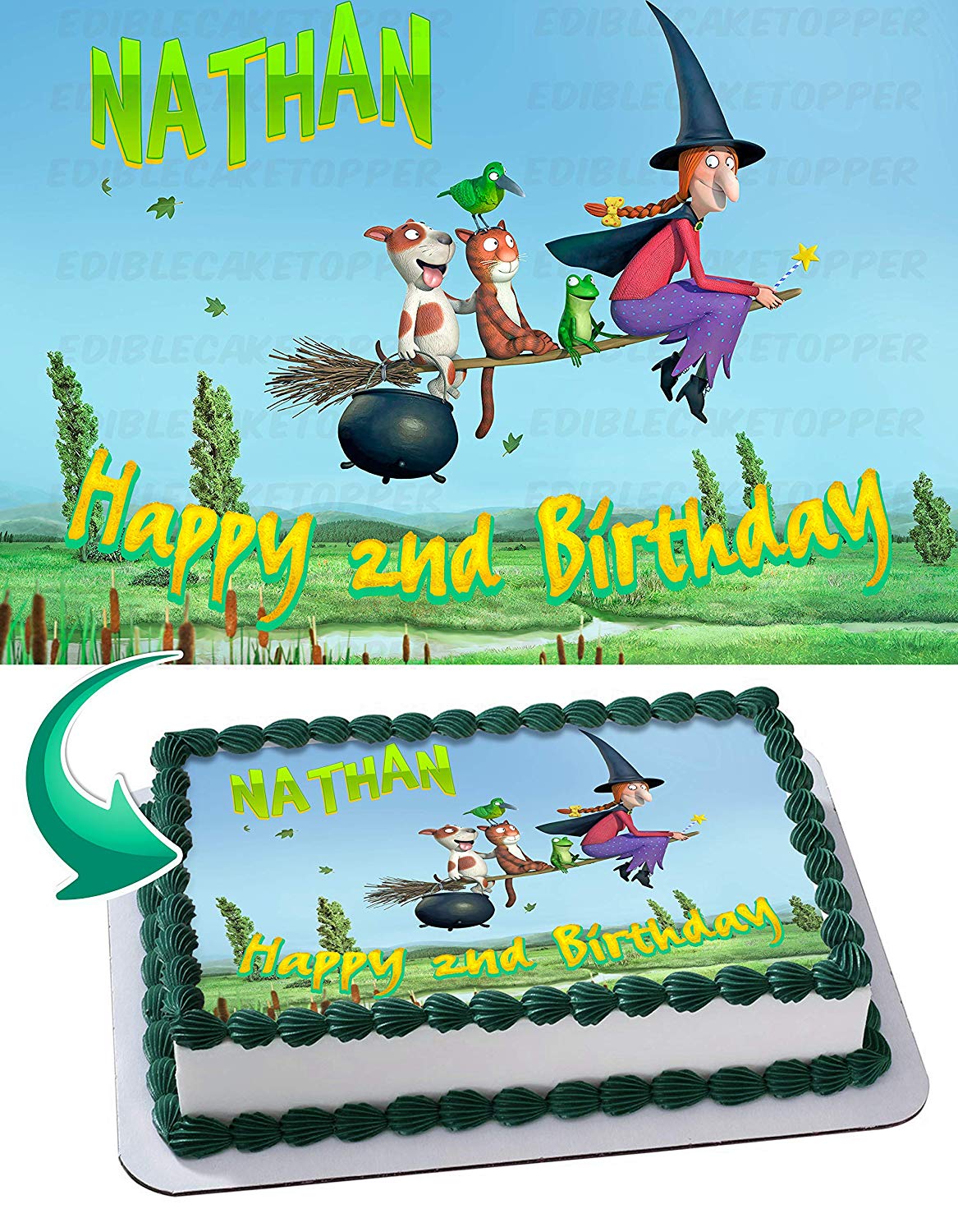 Room on the Broom Edible Cake Topper
