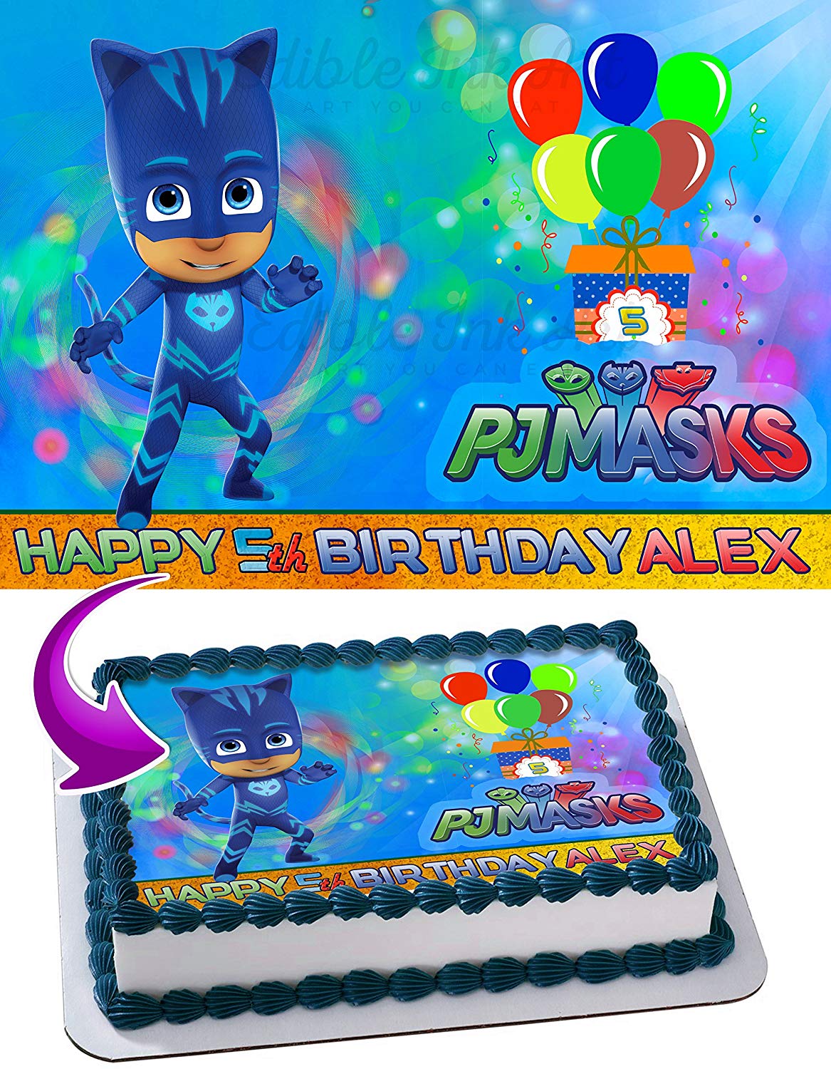 CatBoy PJ MASKS Edible Cake Topper