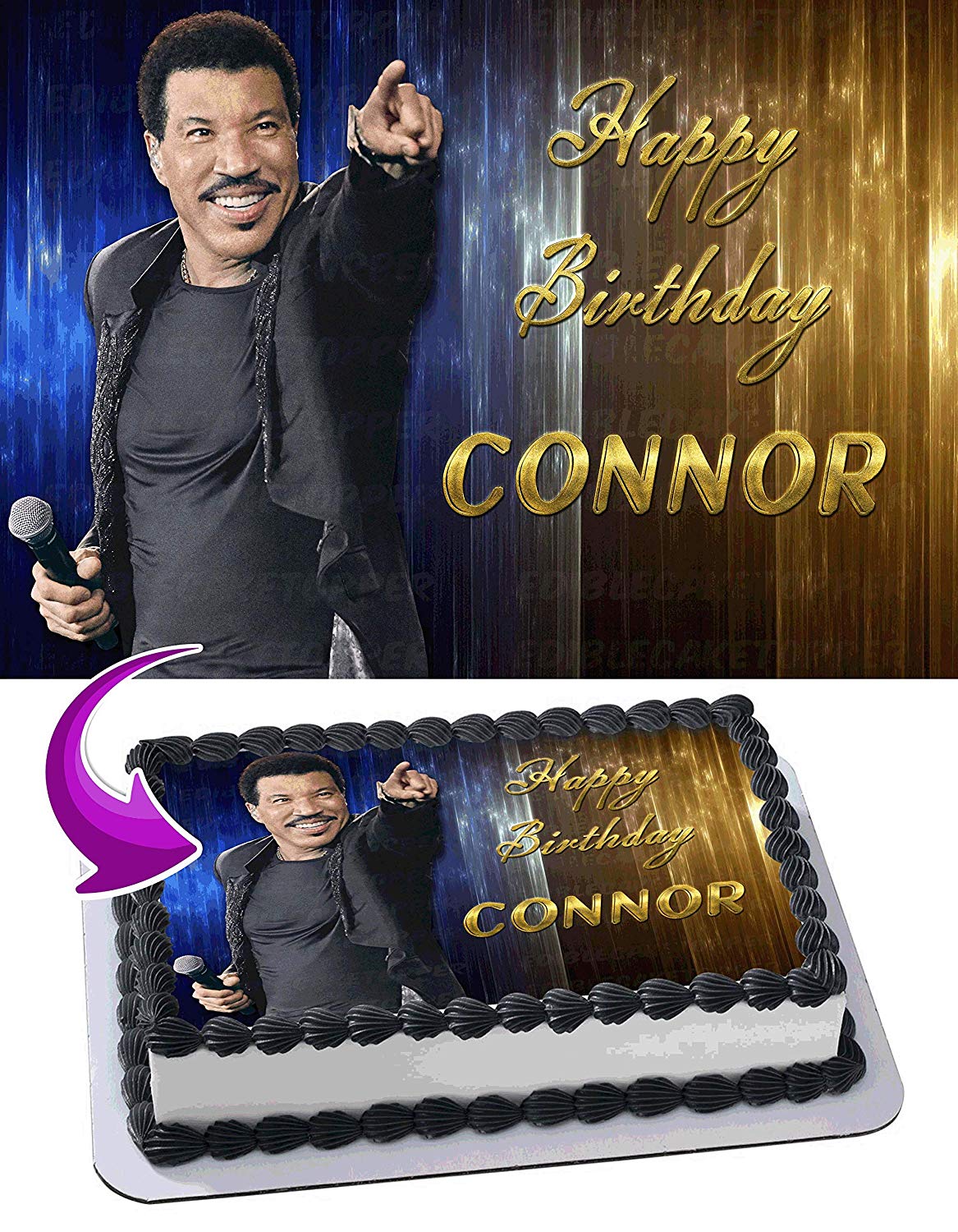Lionel Richie Edible Cake Topper