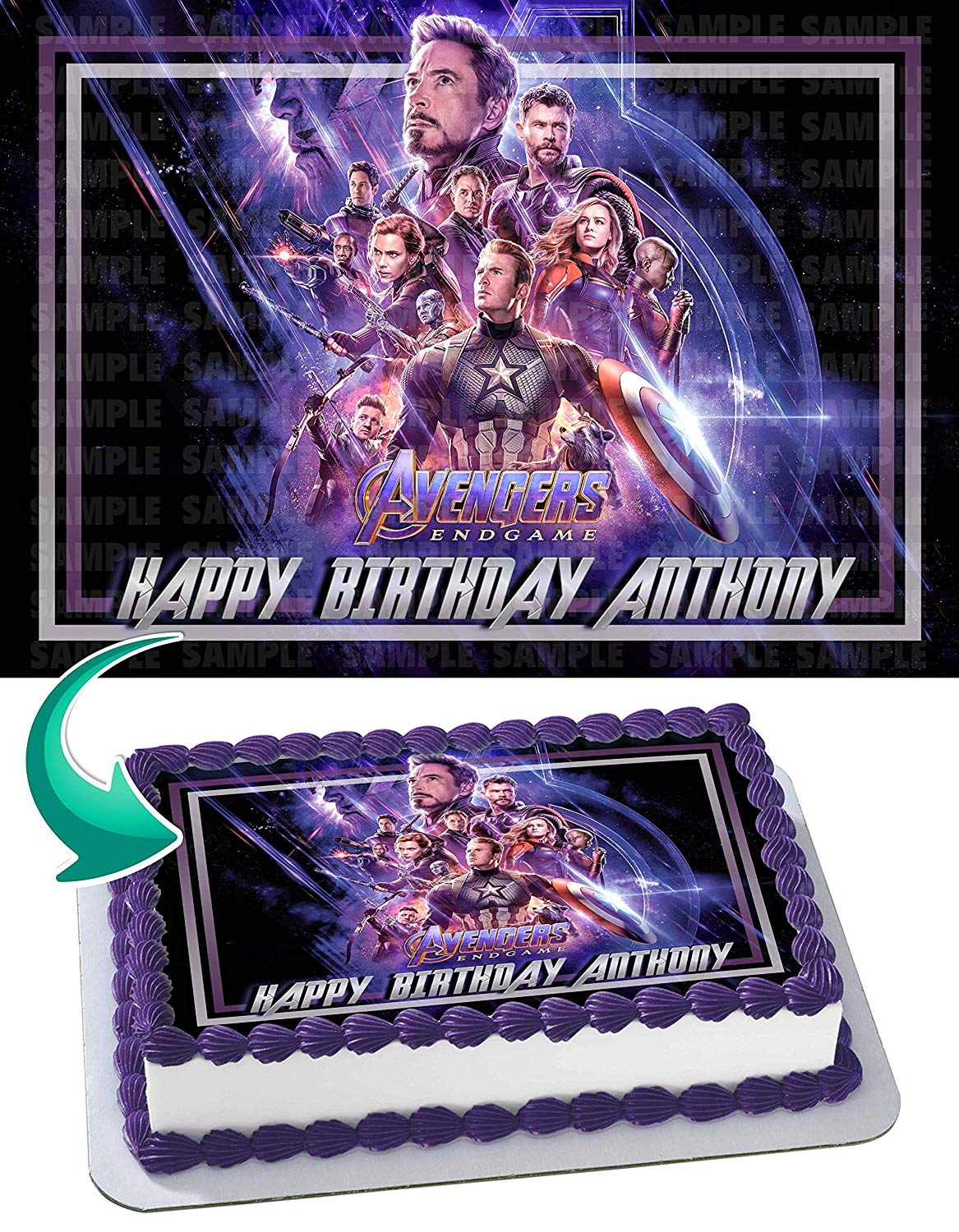 Endgame Edible Cake Topper