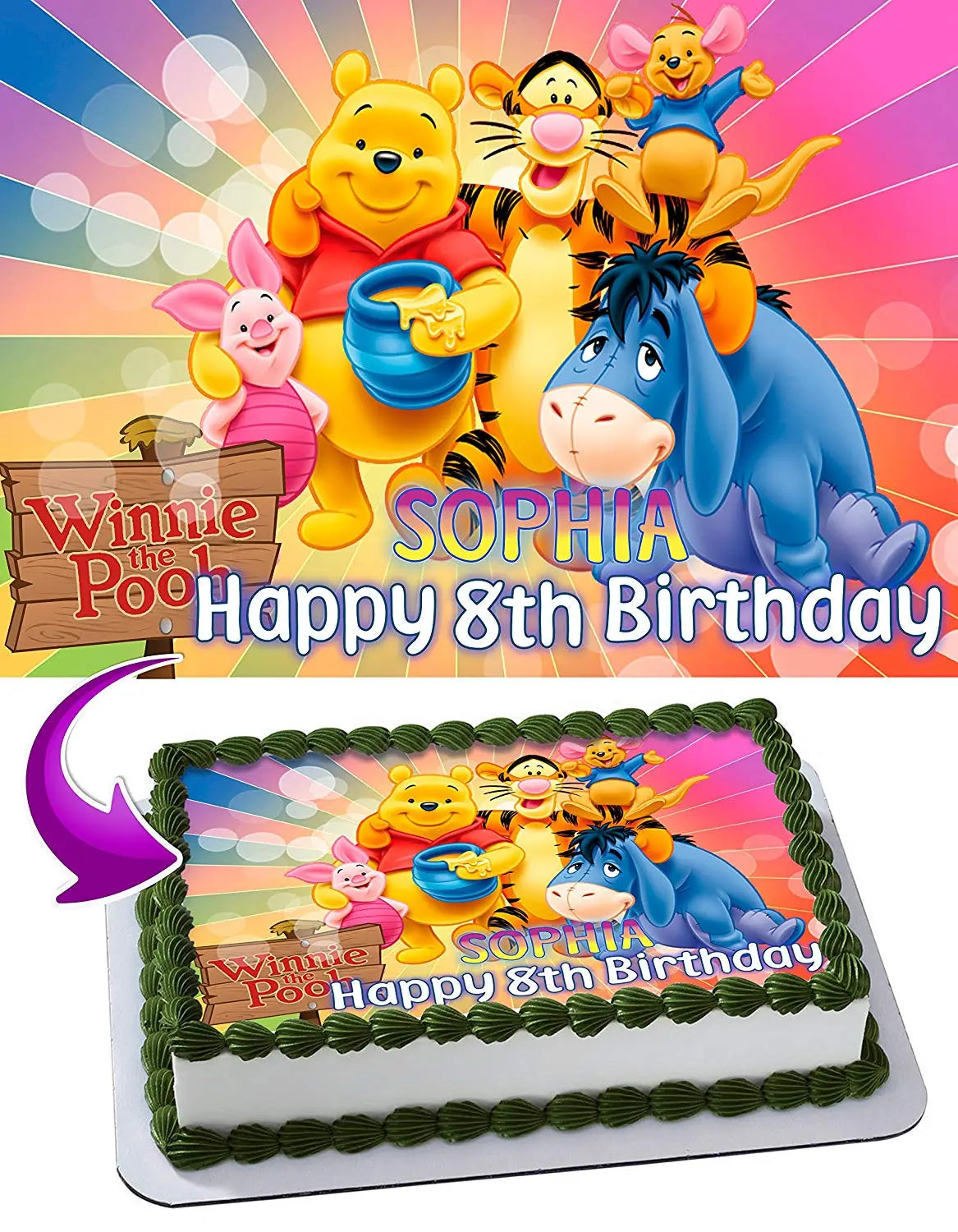 Winnie The Pooh Edible Cake Topper