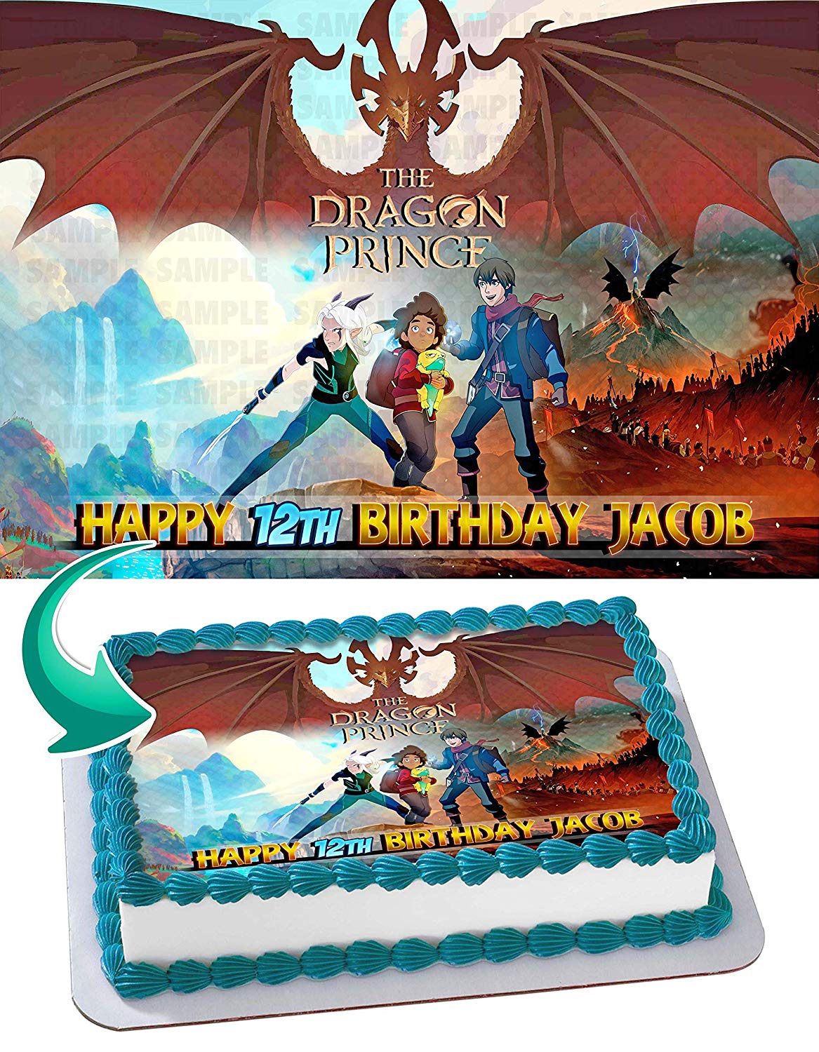 The Dragon Prince Edible Cake Topper