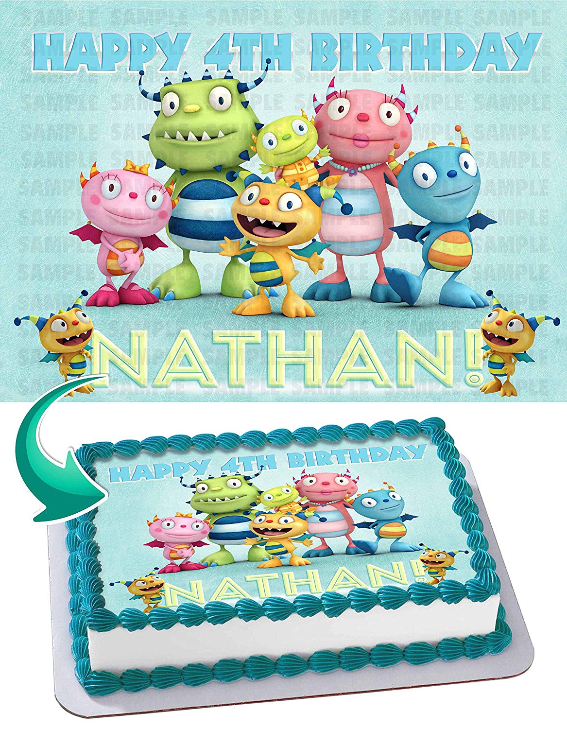 Henry Hugglemonster Edible Cake Topper