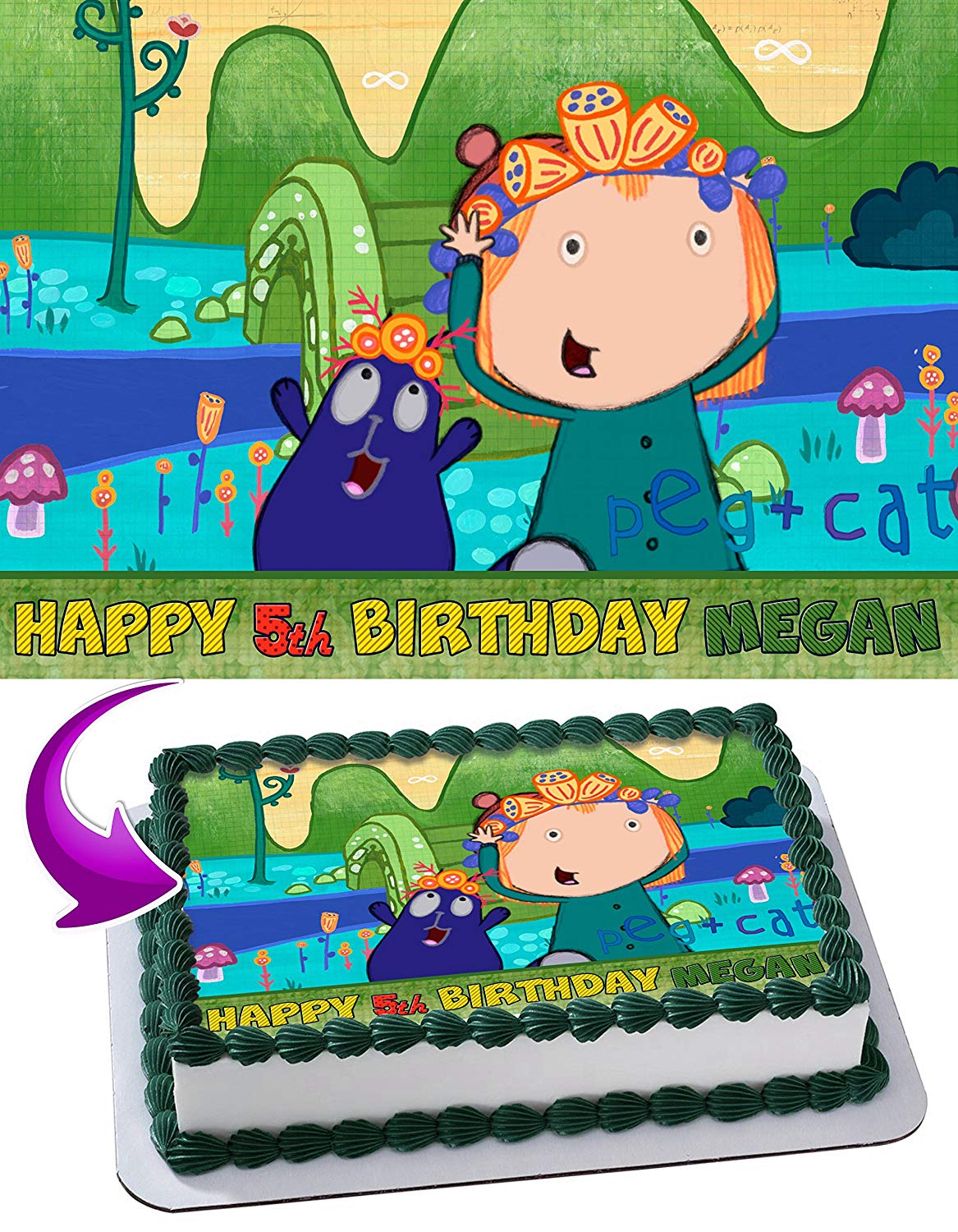 PegCat Edible Cake Topper