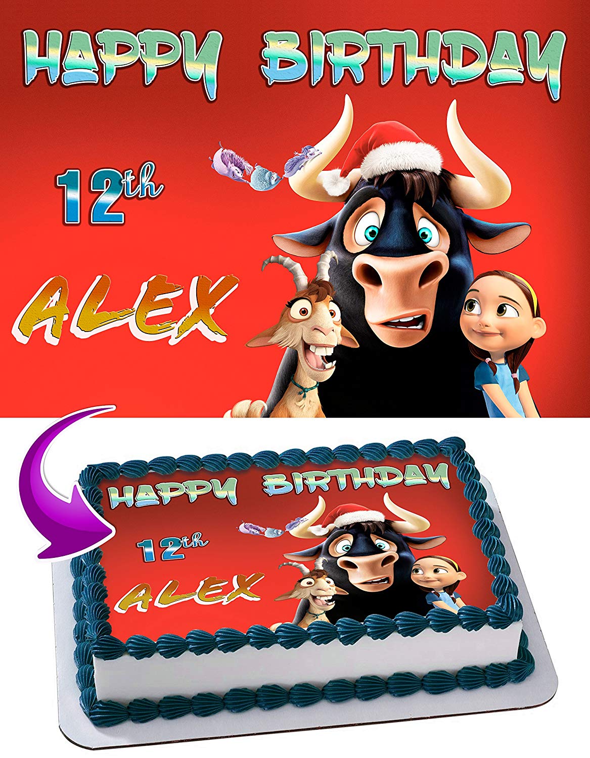 Ferdinand Edible Cake Topper