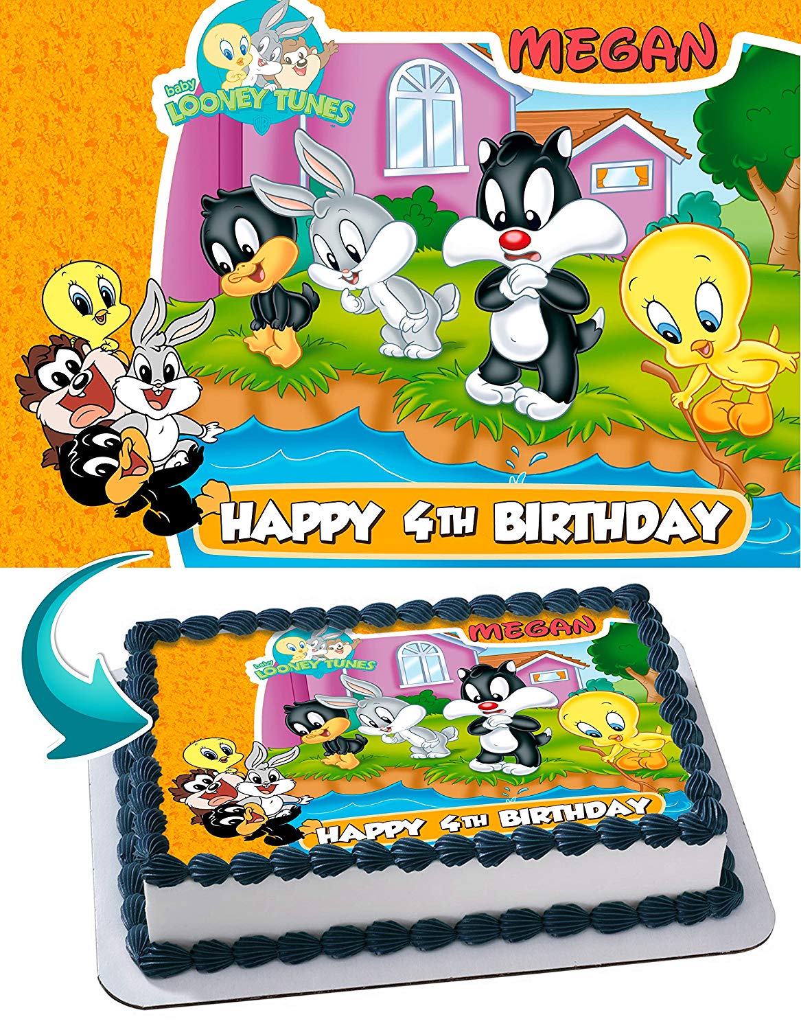 Baby Looney Tunes Edible Cake Topper