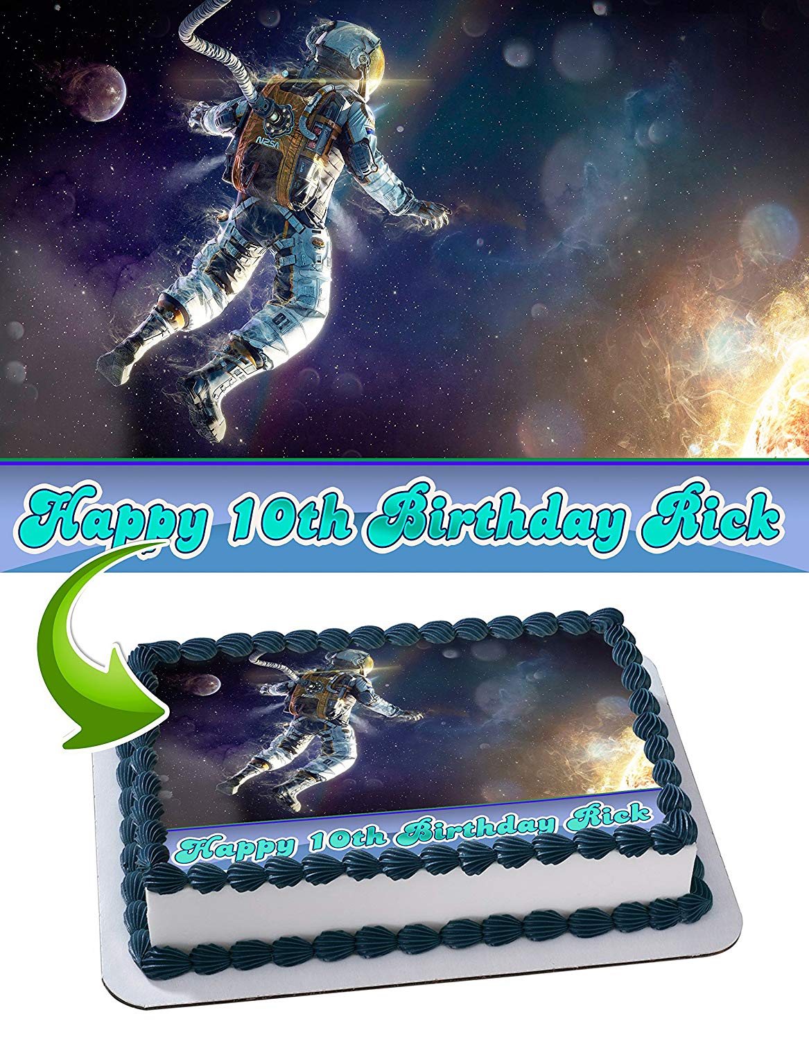 Astronaut Edible Cake Topper