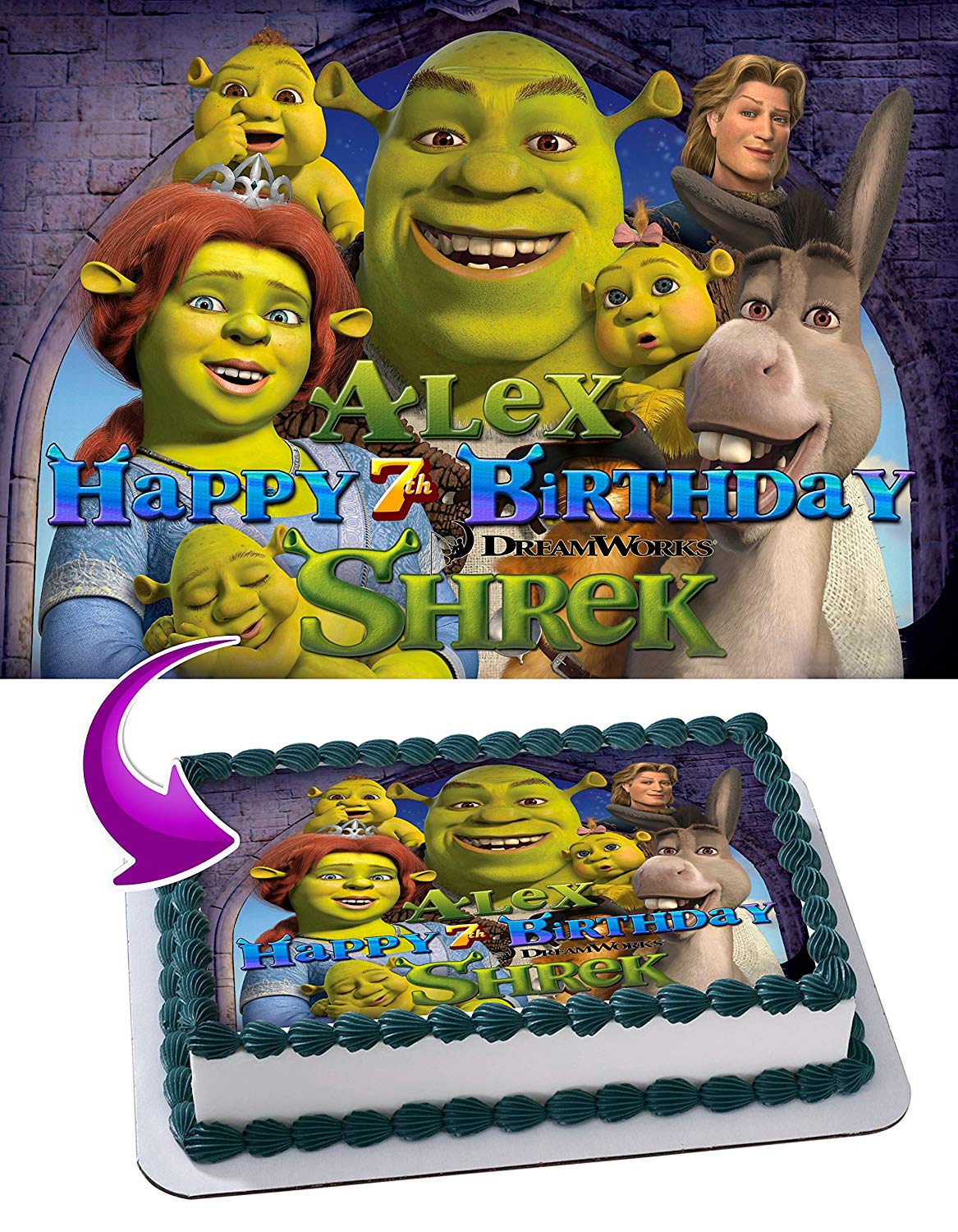 Shrek Fiona Edible Cake Topper