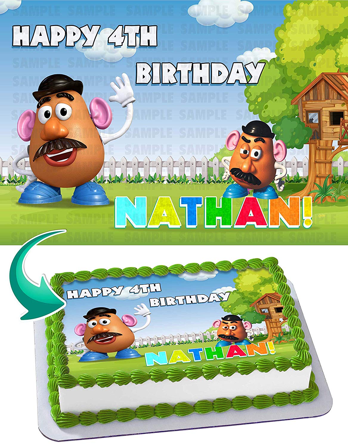 Mr Potato Head Edible Cake Topper