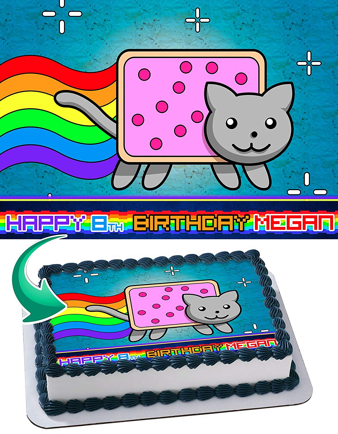 Nyan Cat Edible Cake Topper