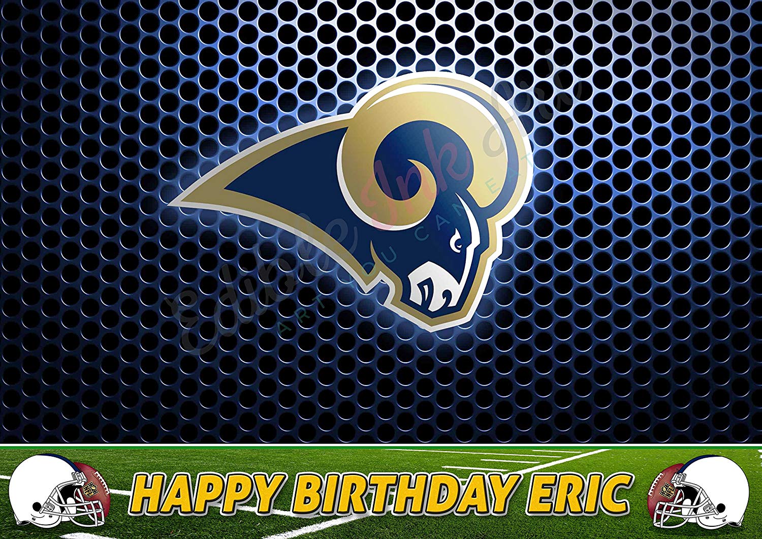 Los Angeles Rams FootBall Edible Cake Topper
