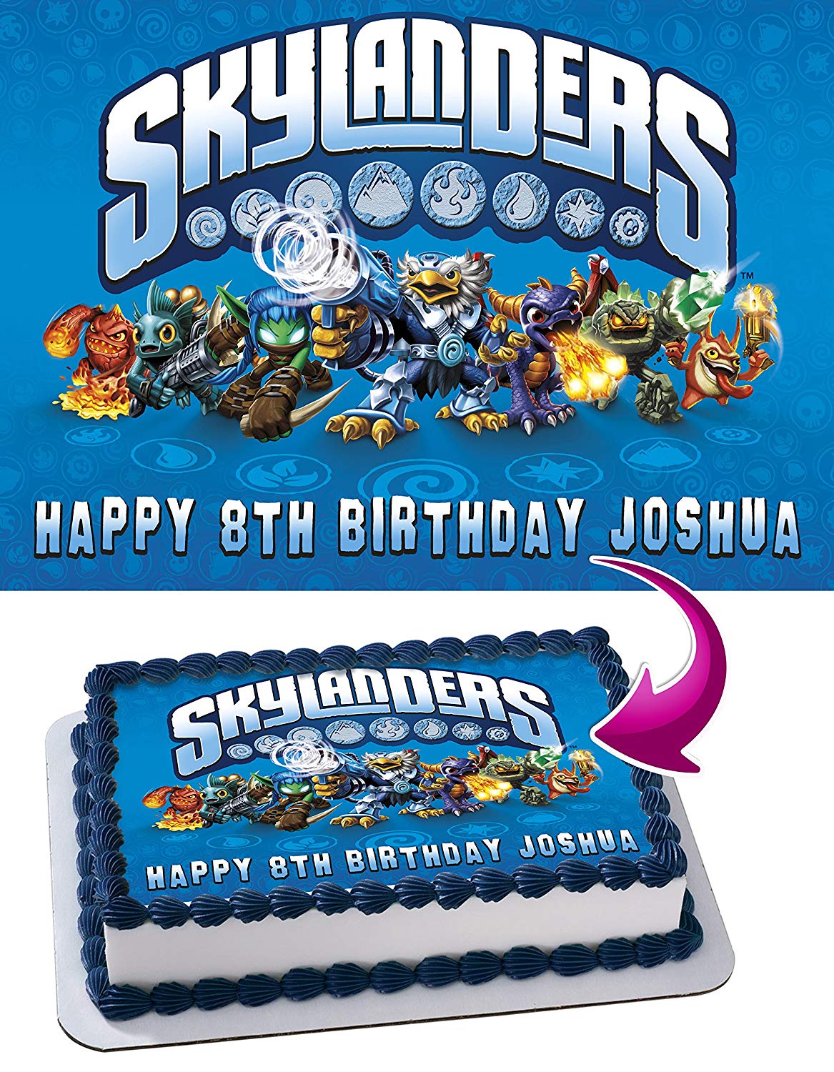 Skylanders Edible Cake Topper