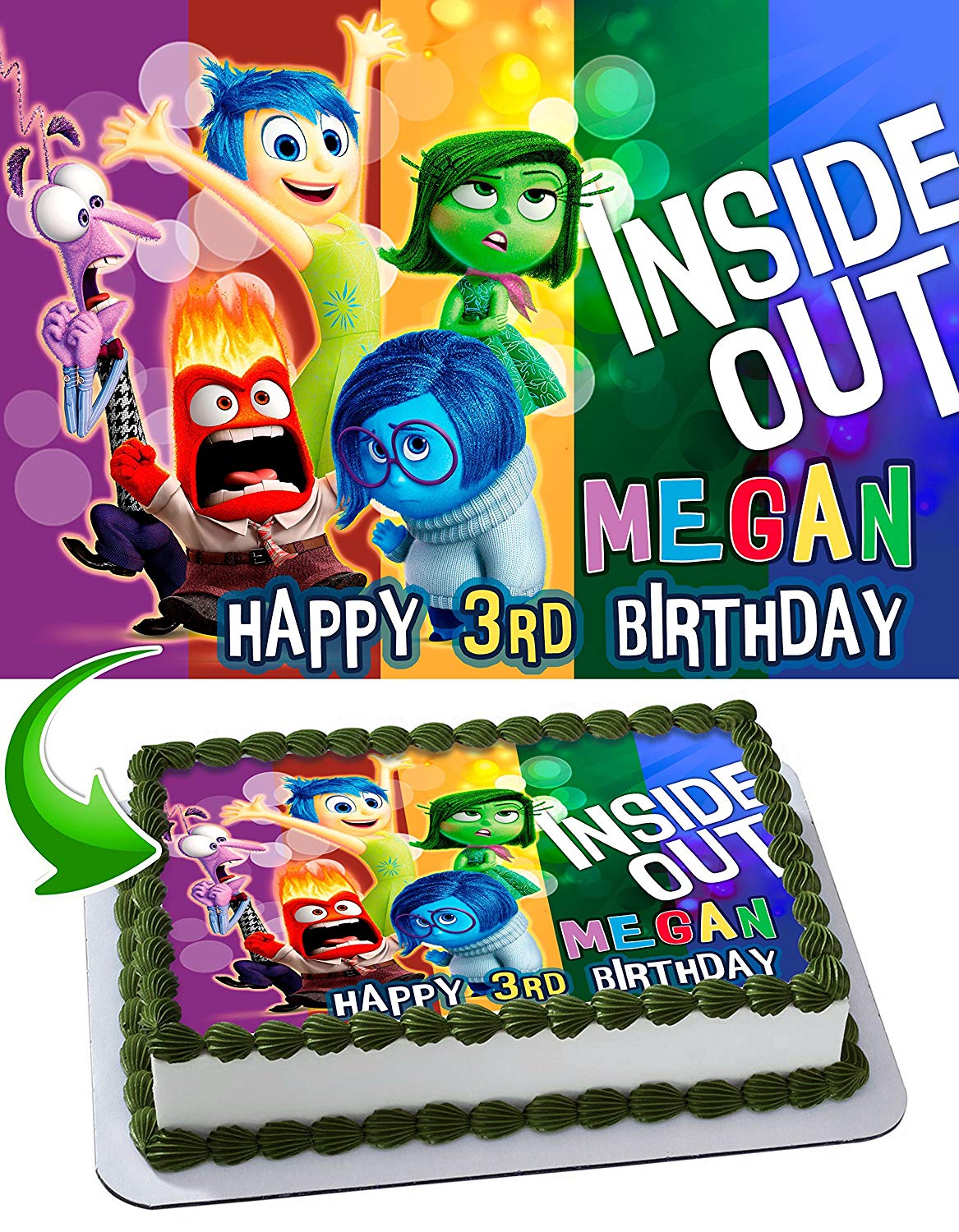 Inside Out Edible Cake Topper