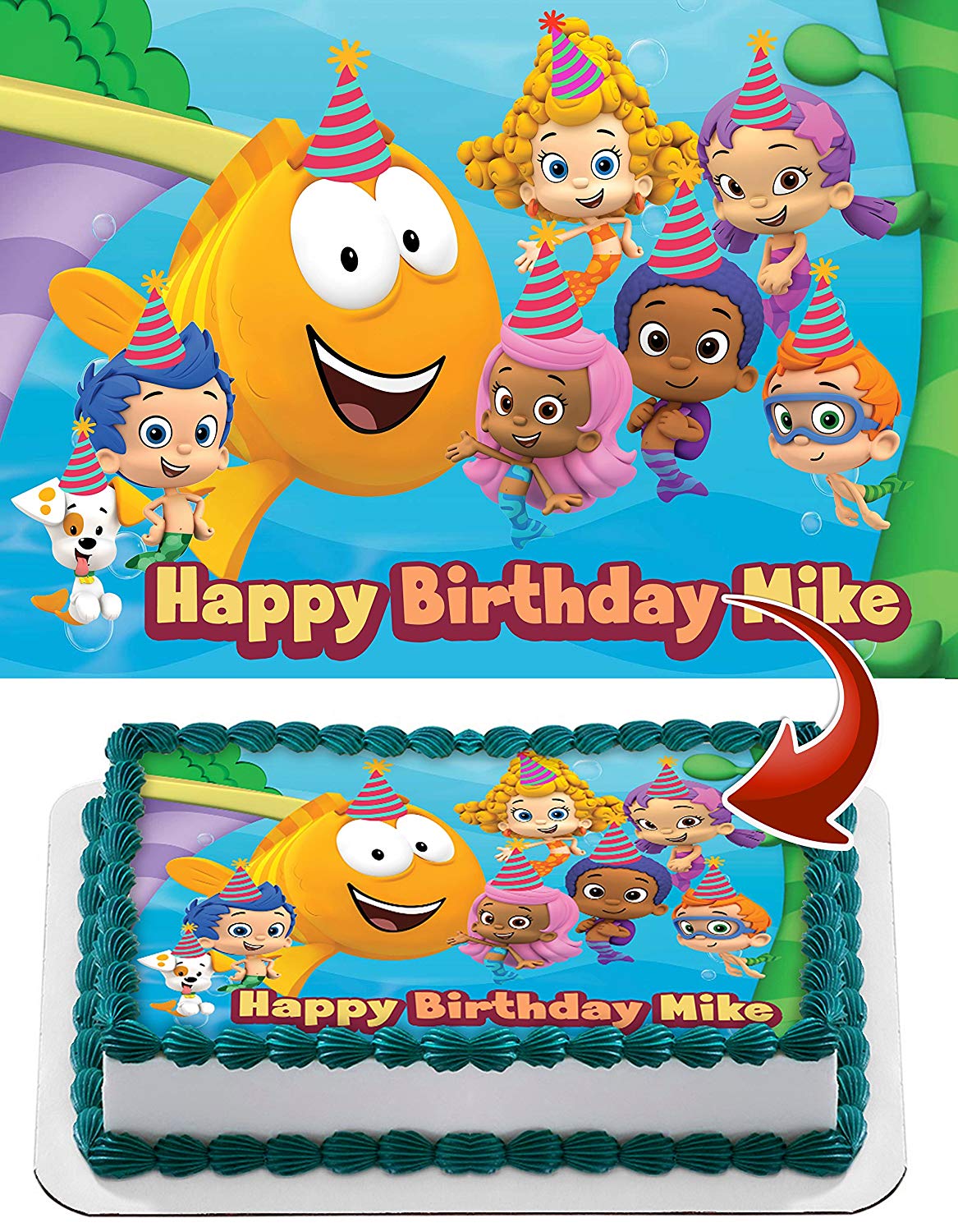 Bubble Guppies Edible Cake Topper