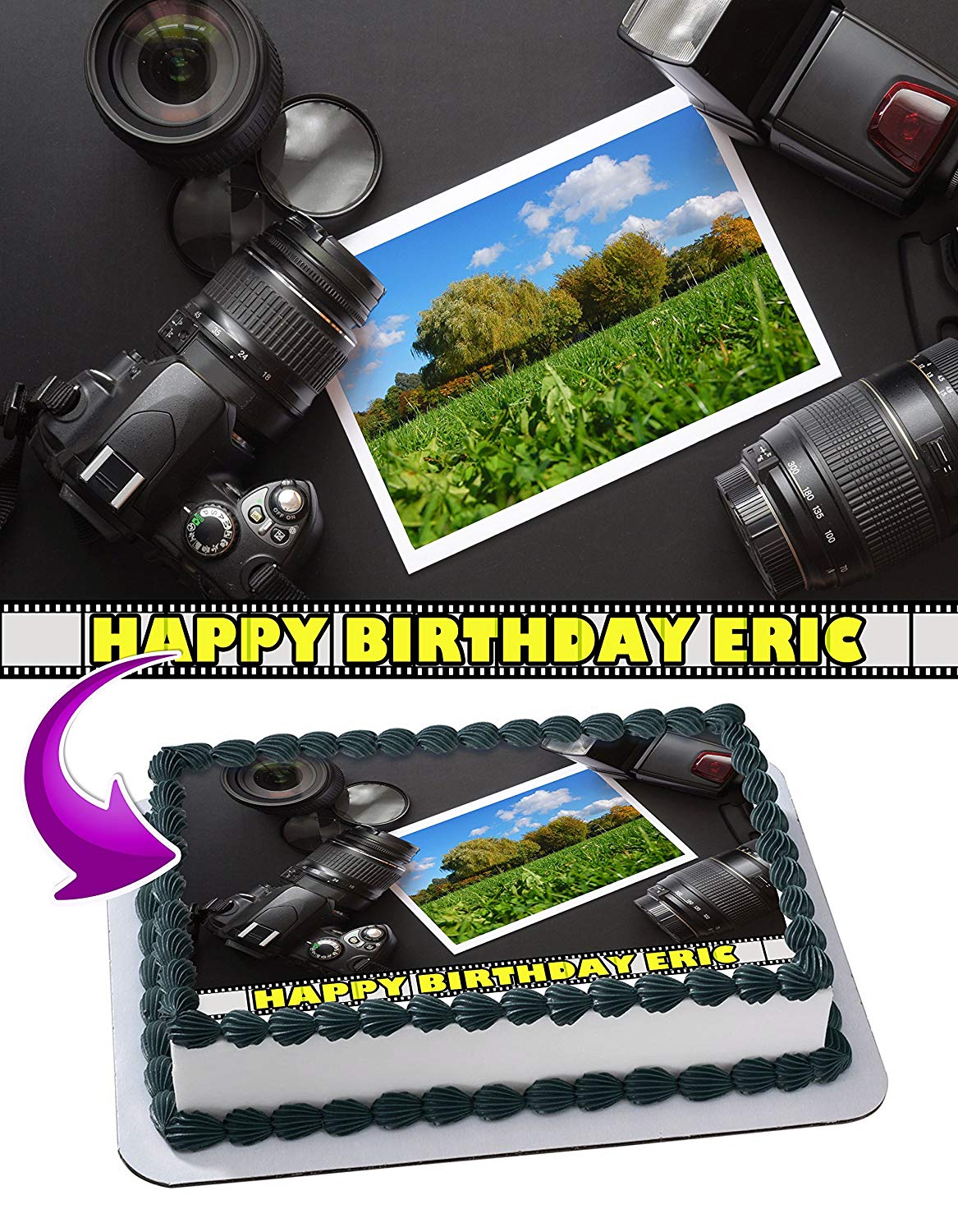 Photography DSLR Edible Cake Topper