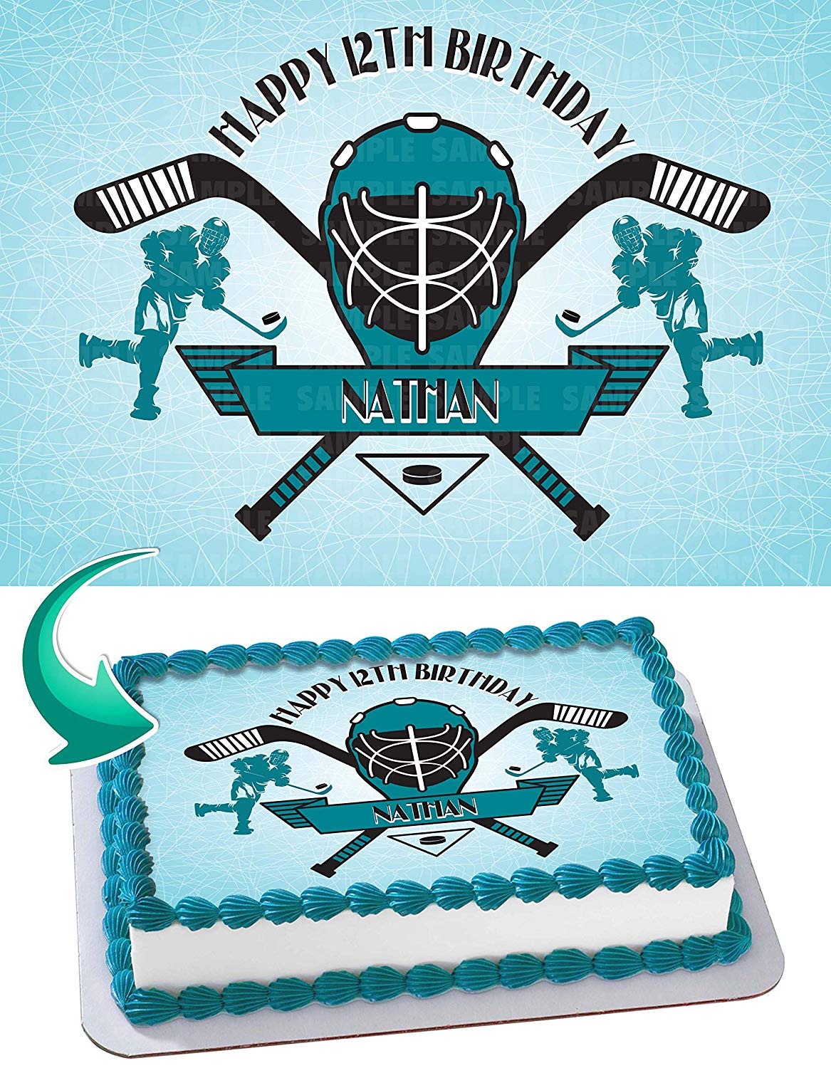 Hockey Edible Cake Topper