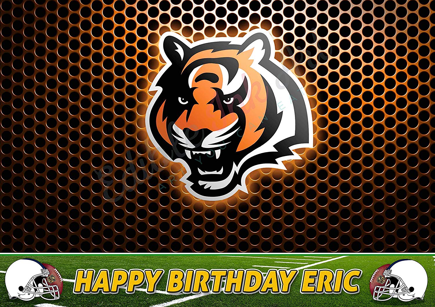 Cincinnati Bengals FootBall Edible Cake Topper