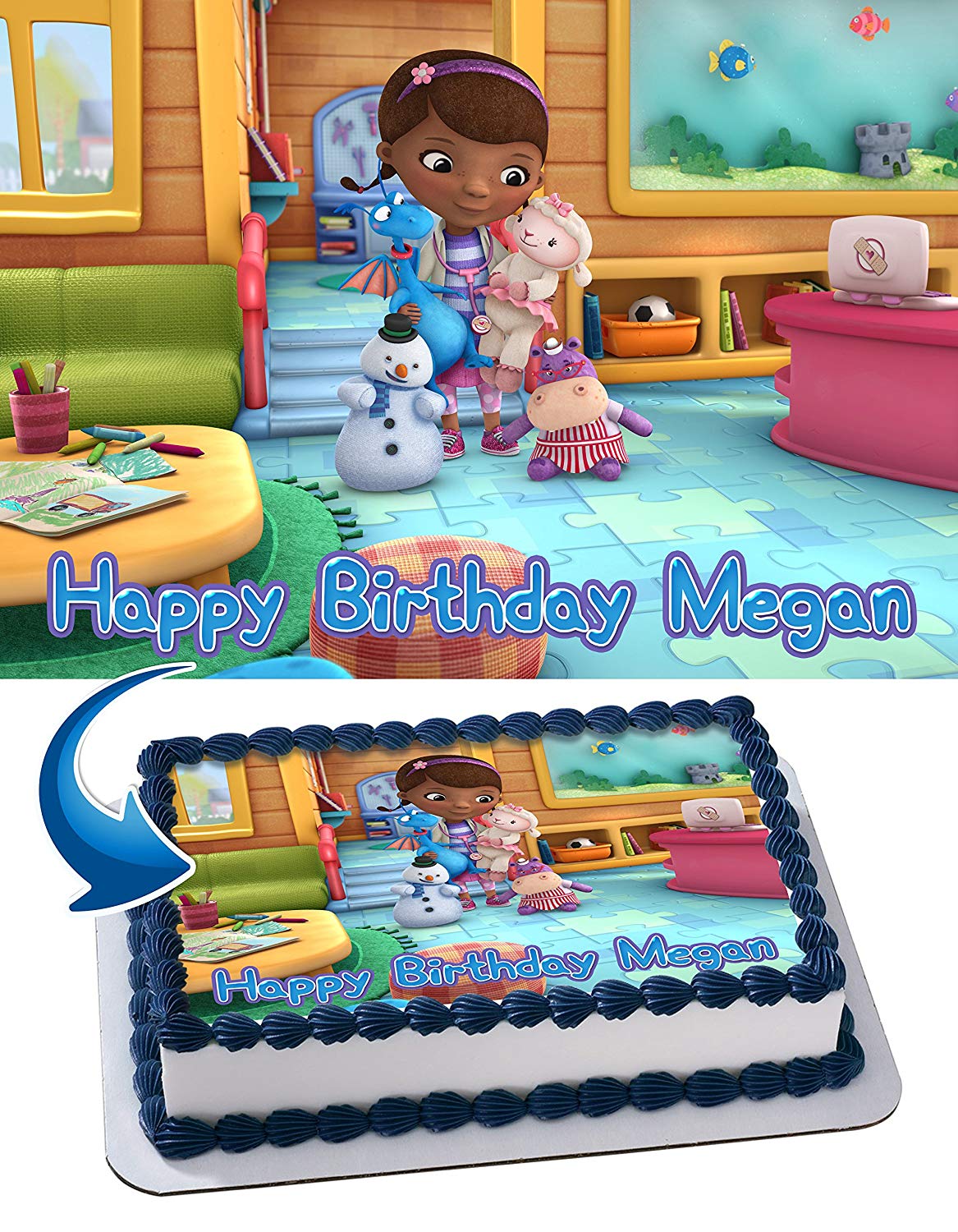 Doc McStuffins Edible Cake Topper