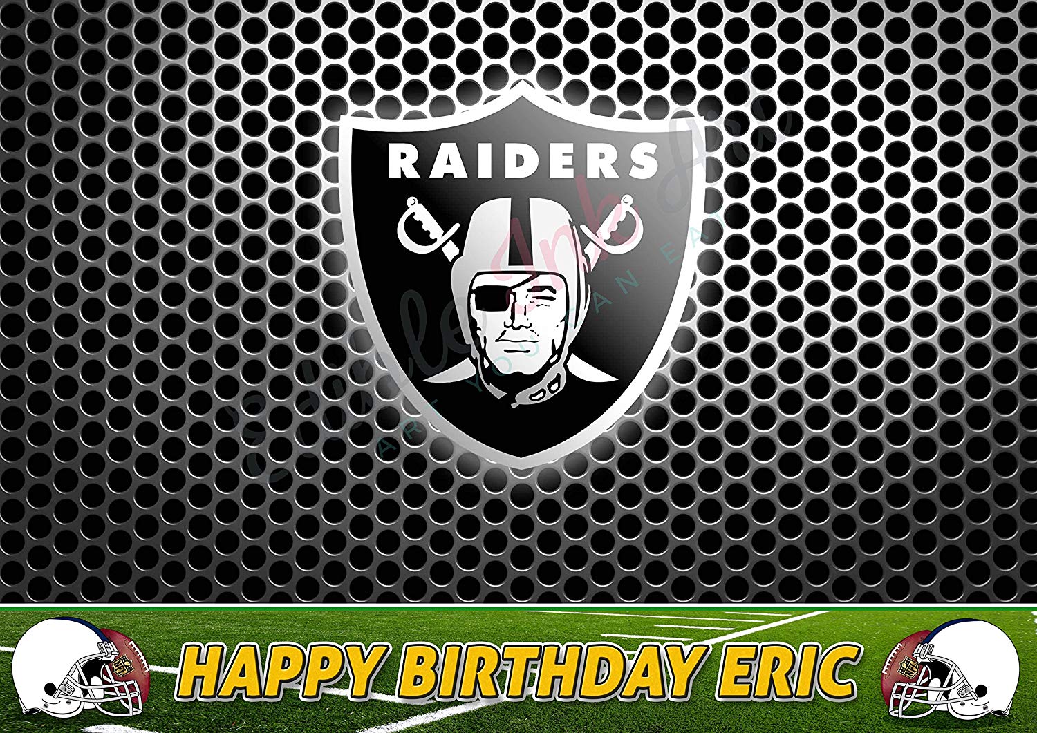 Oakland Raiders FootBall Edible Cake Topper