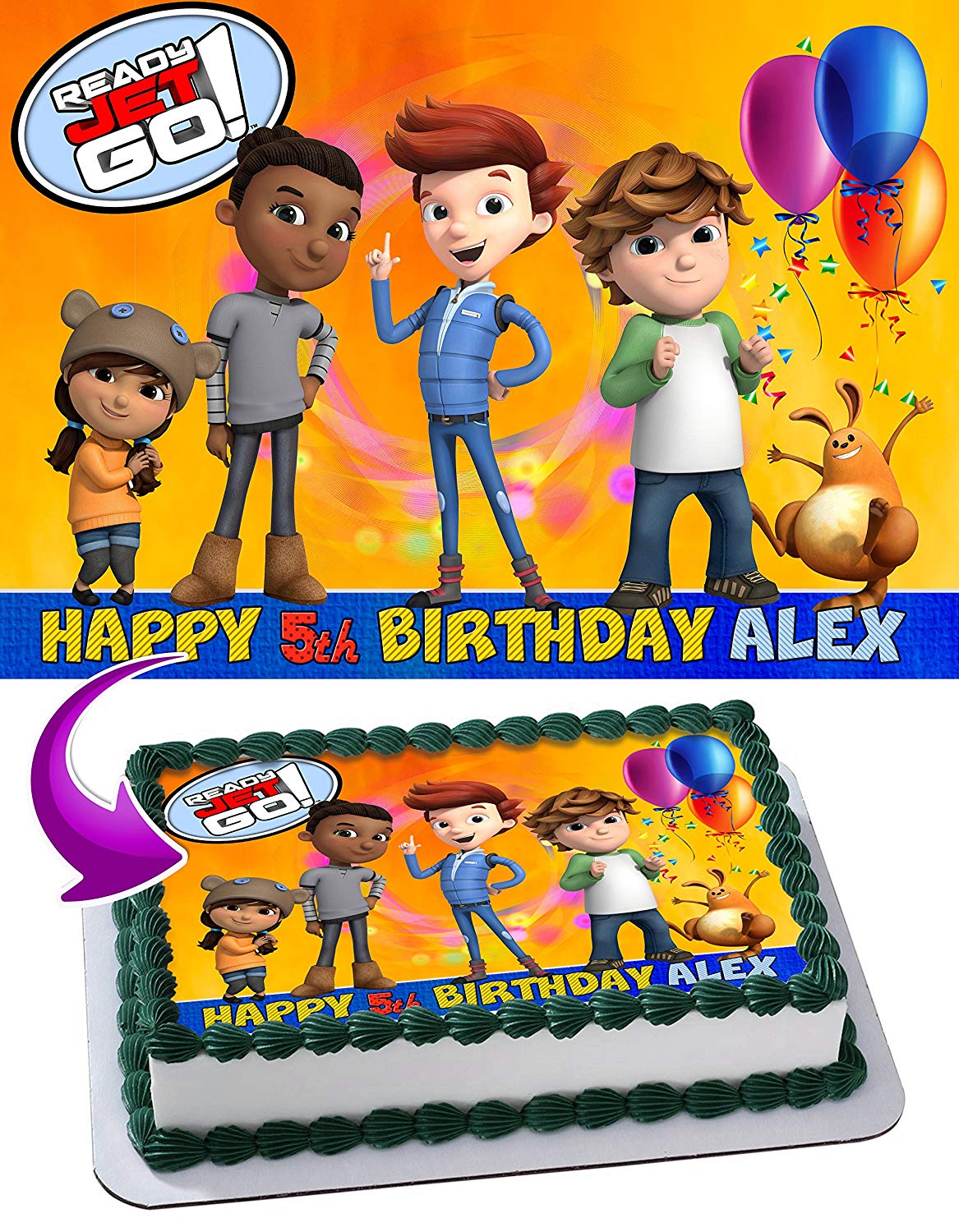 Ready Jet Go Edible Cake Topper