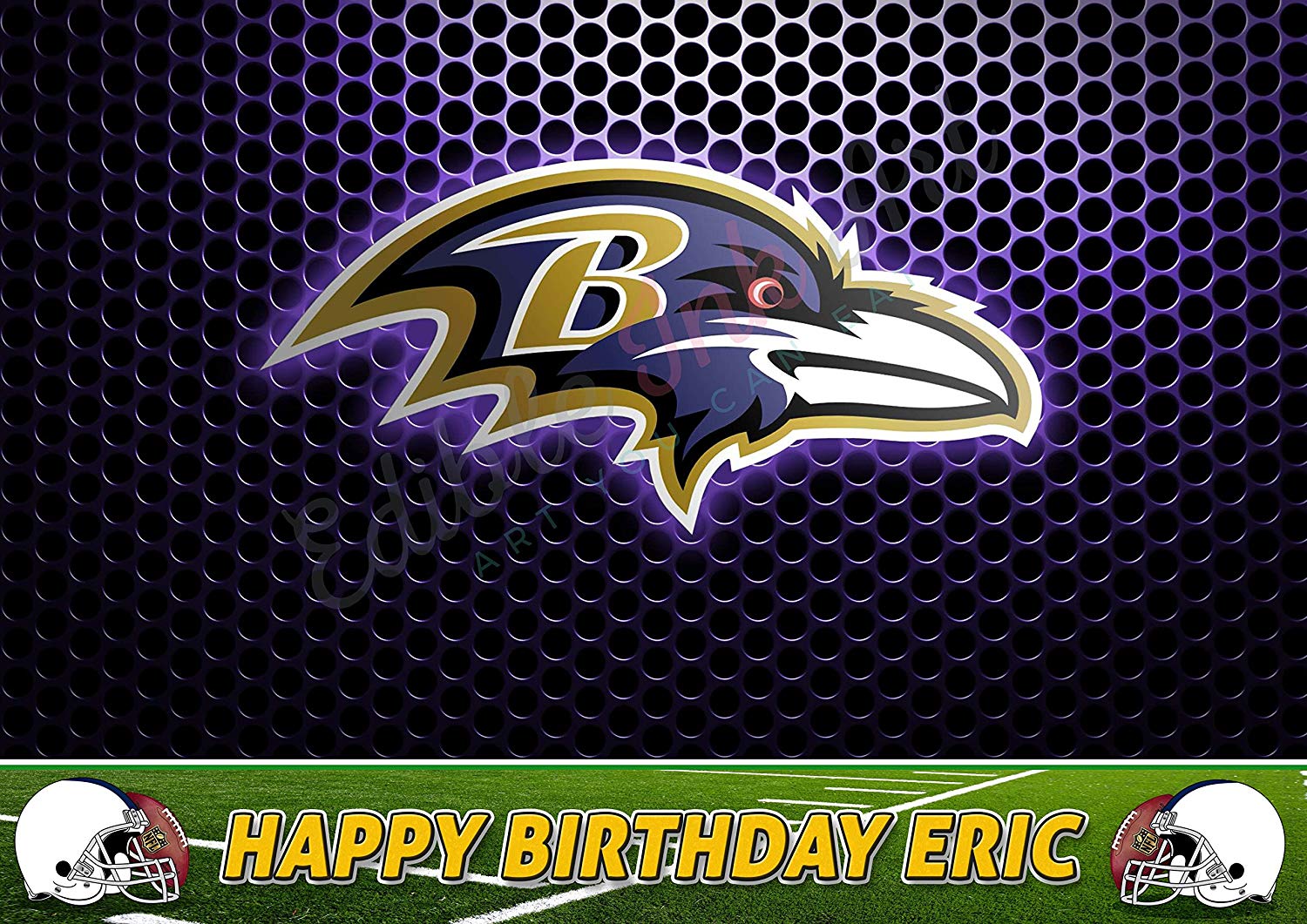 Baltimore Ravens FootBall Edible Cake Topper