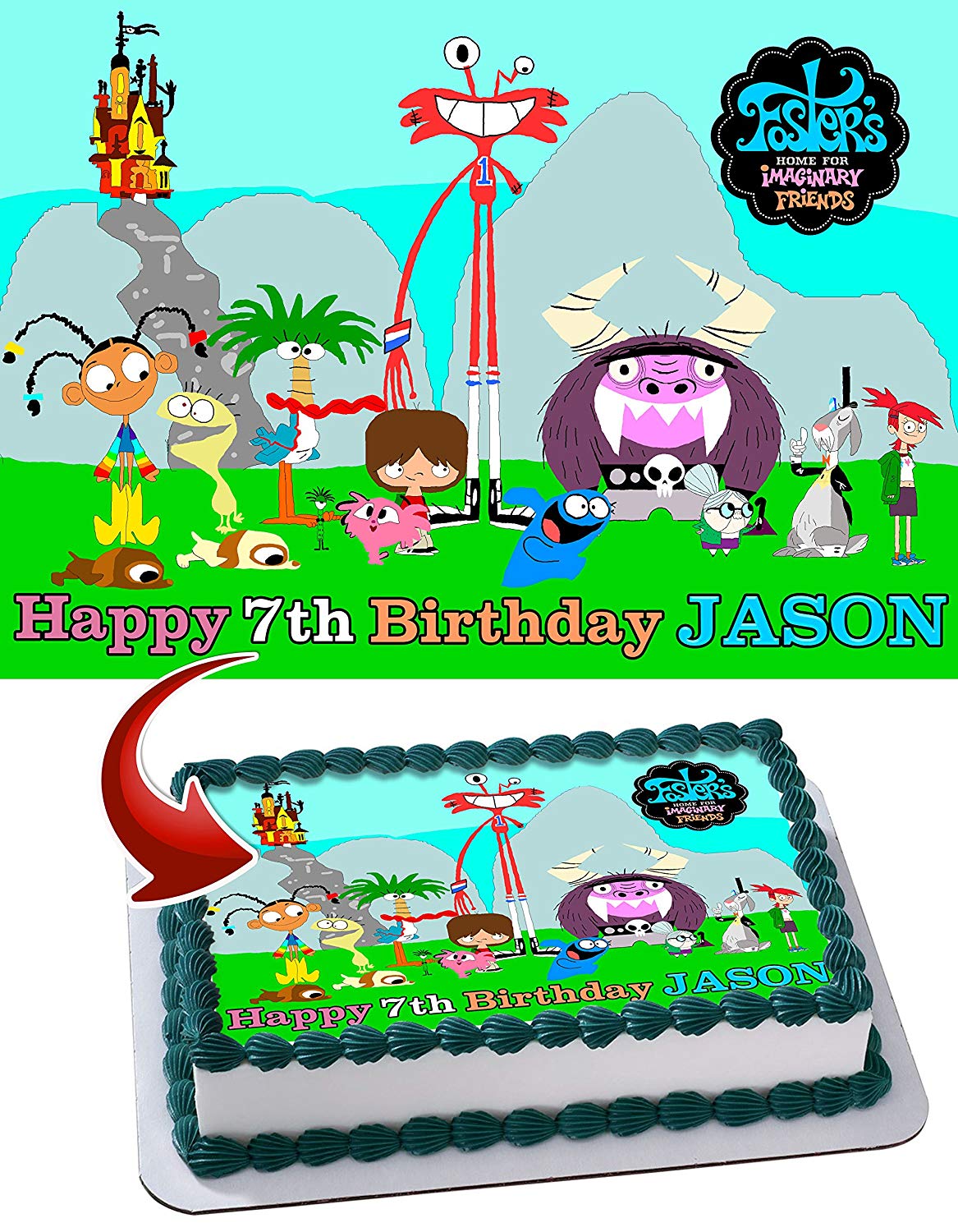 Fosters Home for Imaginary Friends Edible Cake Topper