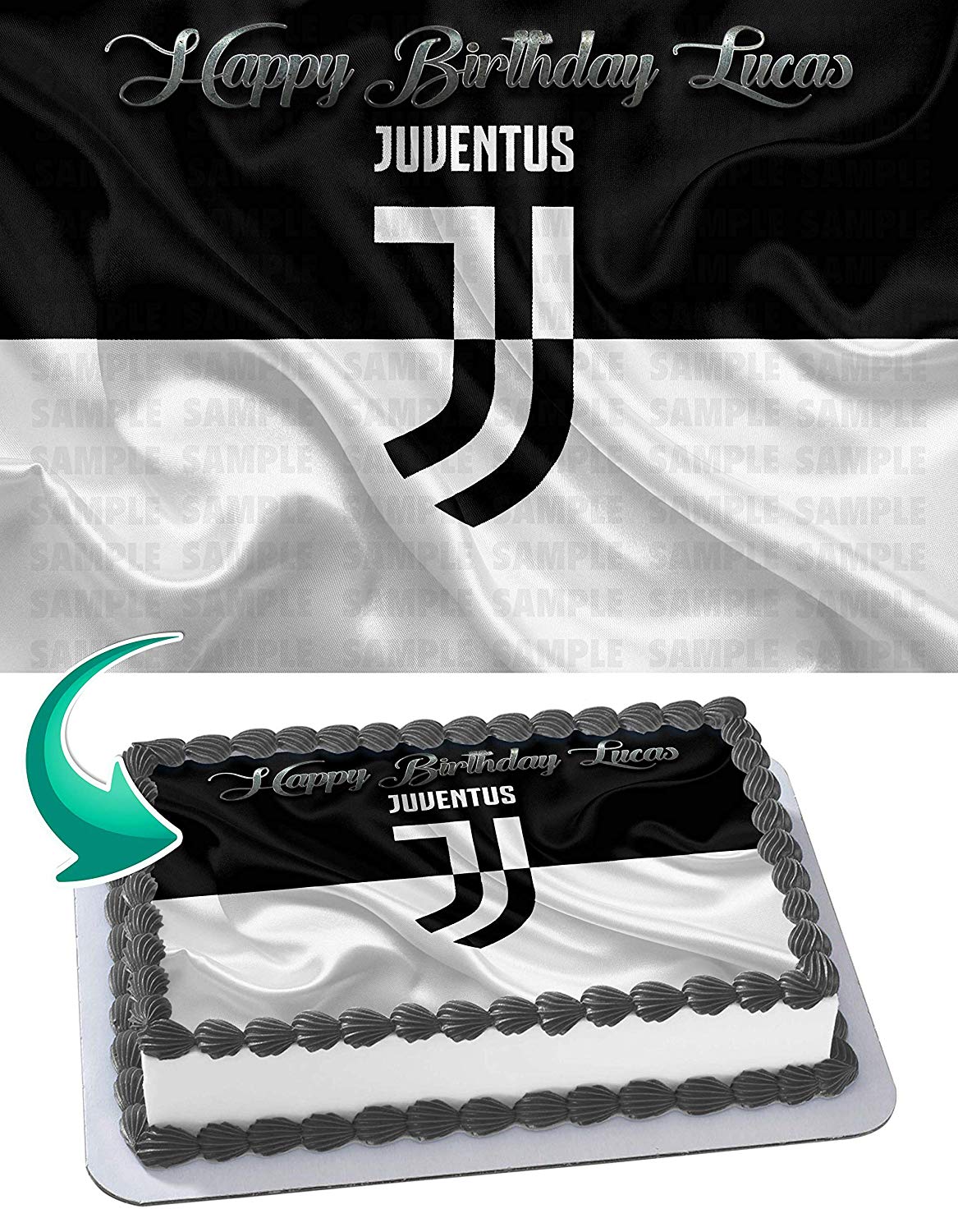 Juventus Football Club Edible Cake Topper