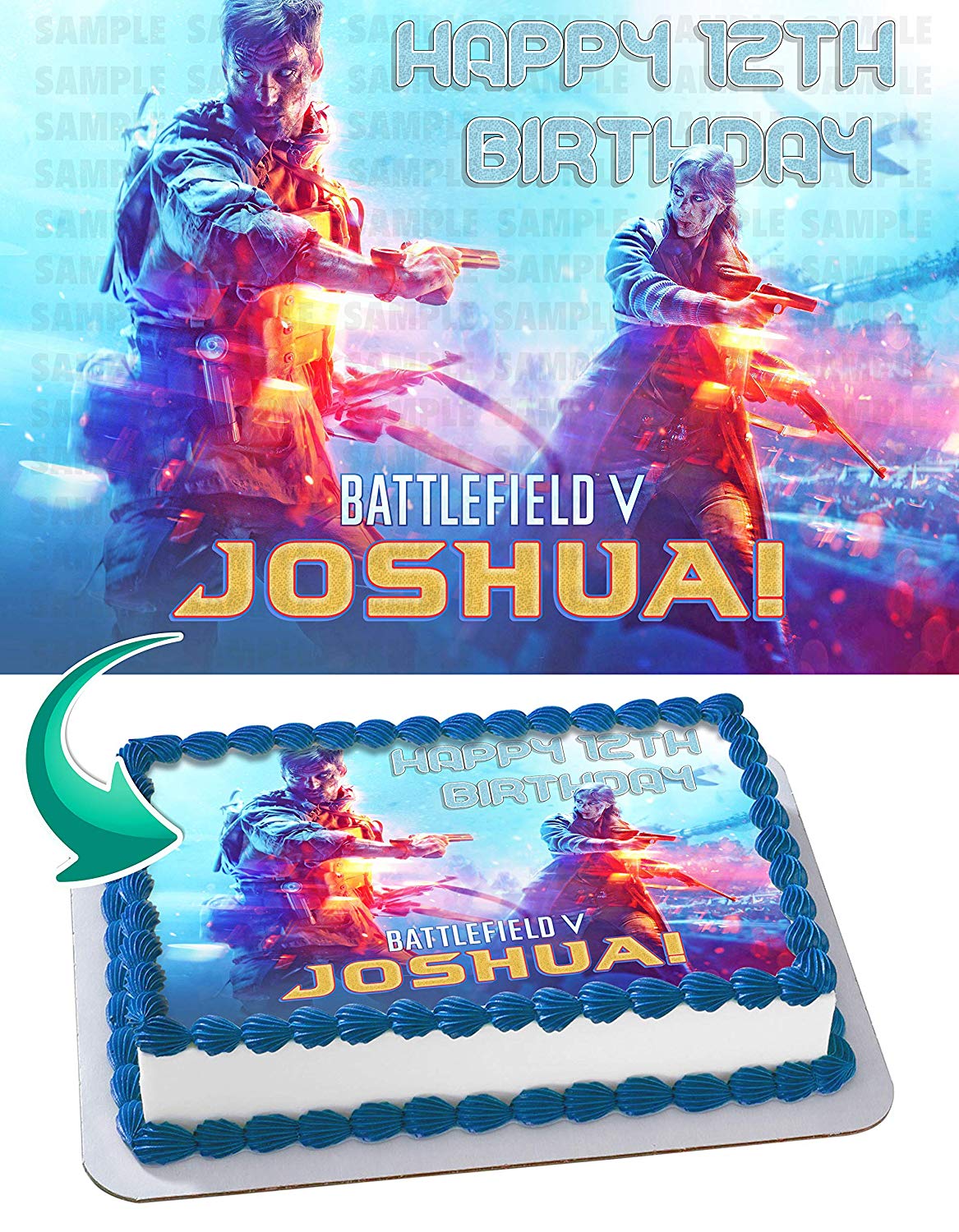 Battlefield V Edible Cake Topper