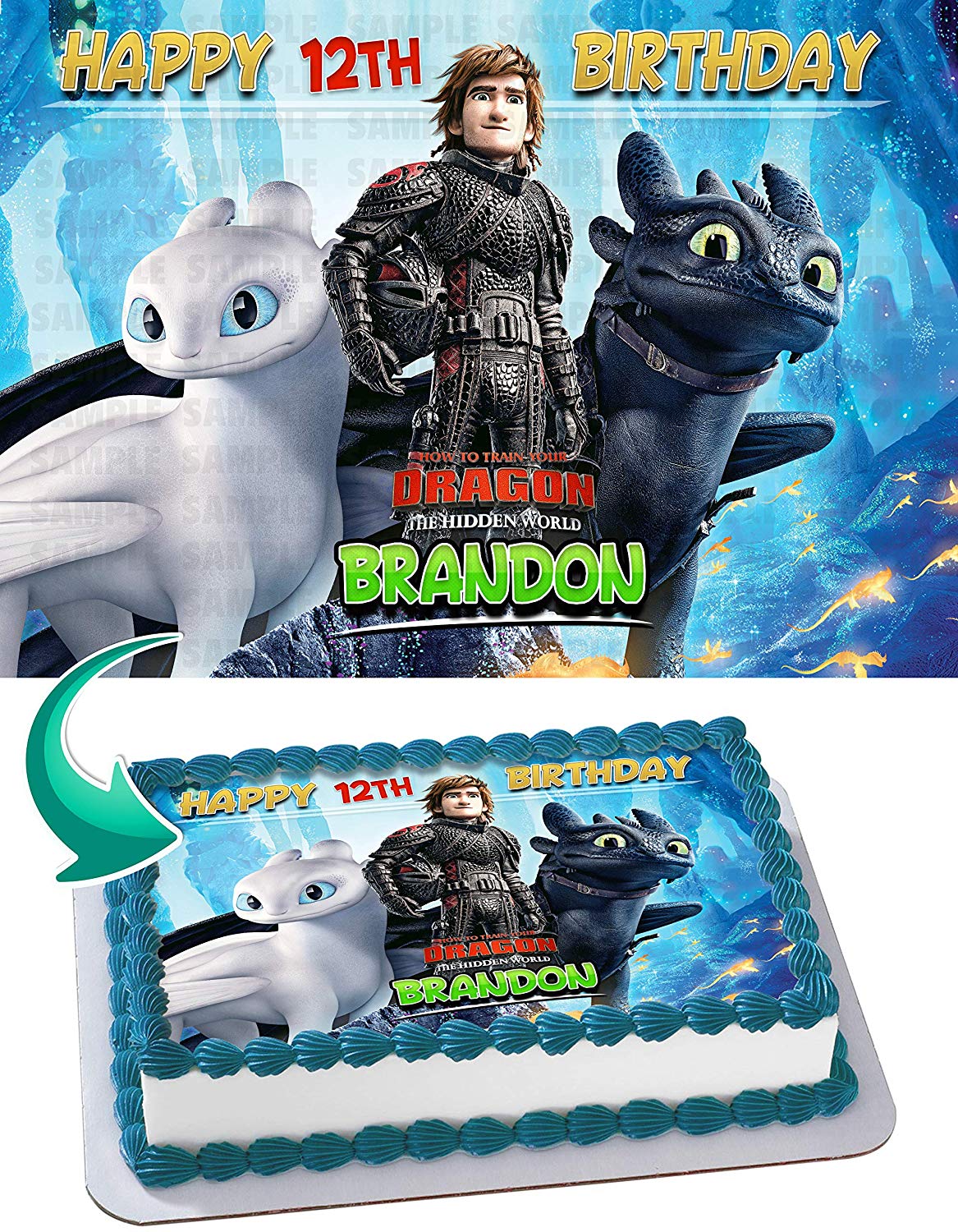 Train Dragon 4 Edible Cake Topper