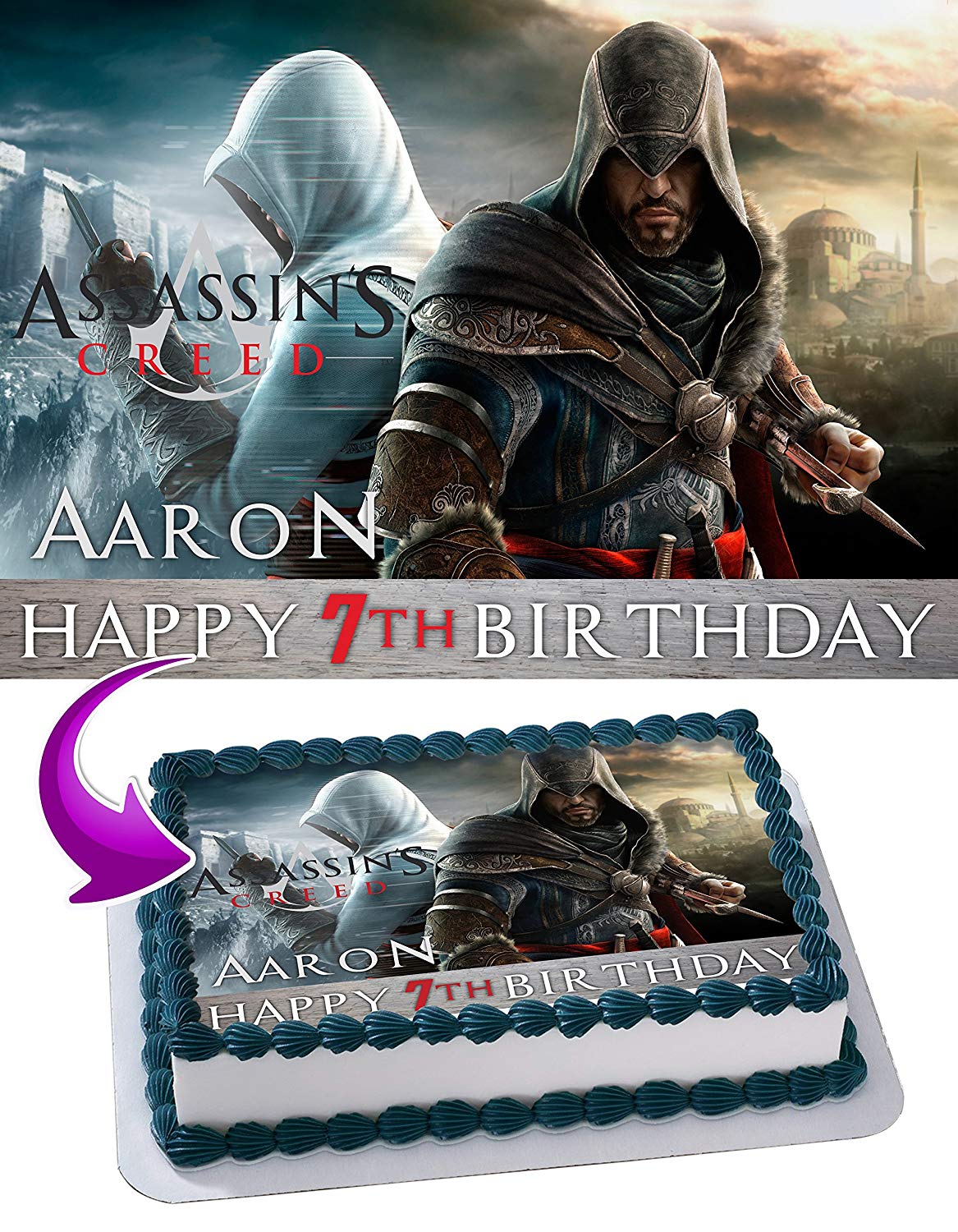 Assassins Creed Edible Cake Topper